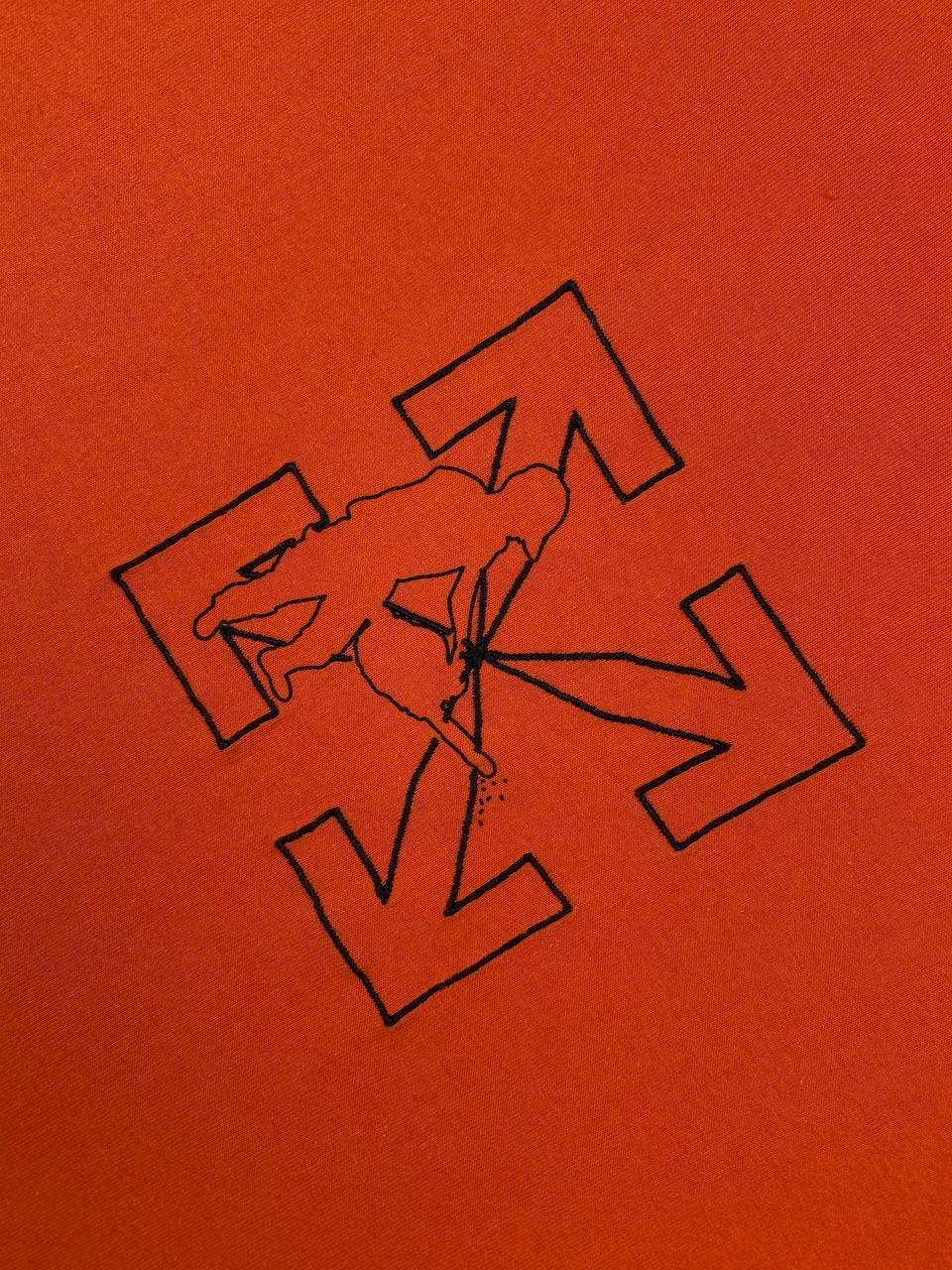 Off-White Off-White Workers T-Shirt Big Logo Men Size M Orange Size US M / EU 48-50 / 2 - 8 Thumbnail