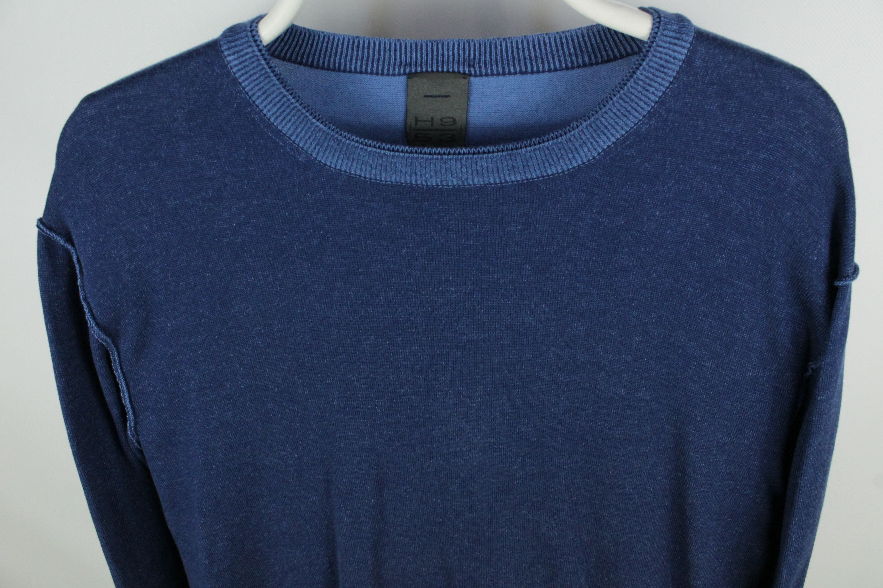 Other Italian H953 Blue Cotton Pullover Jumper Men's Size US XL / EU 56 / 4 - 2 Thumbnail