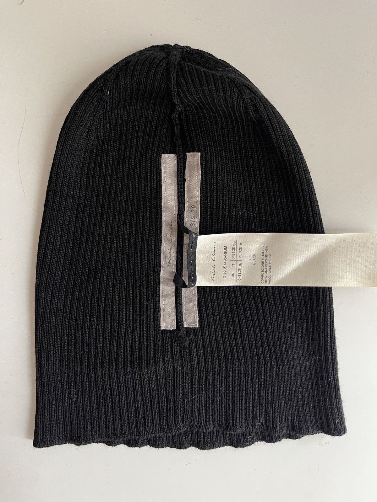 Rick Owens SS20 Tecuatl Light Wool Beanie Size ONE SIZE - 4 Thumbnail