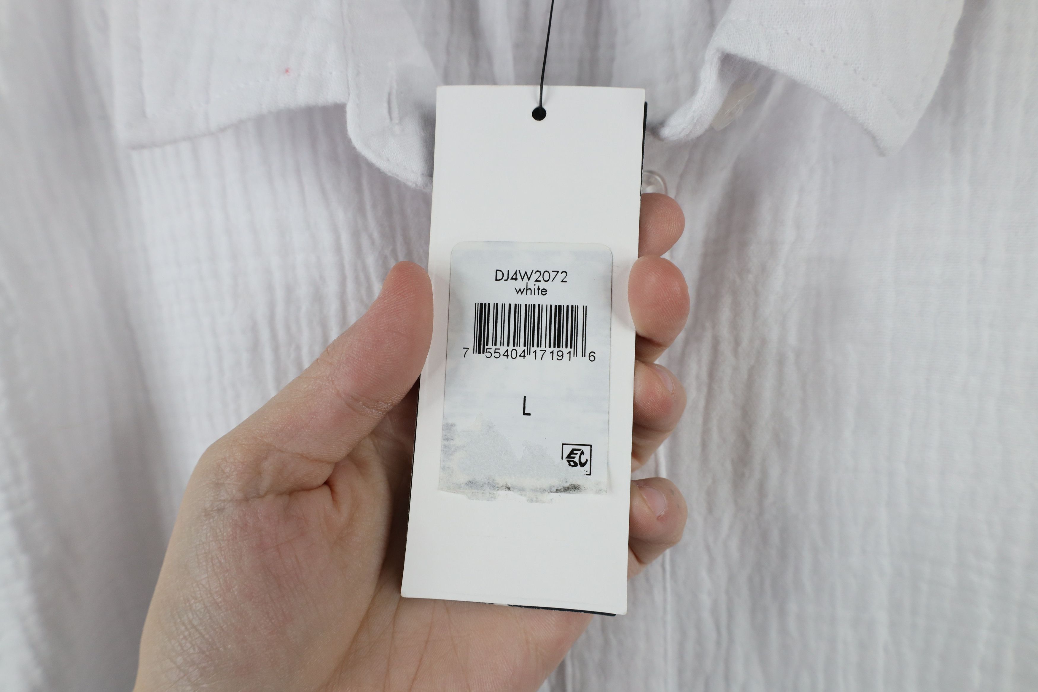 DKNY × Vintage Deadstock Vintage Y2K DKNY Collared Button Shirt White Size L / US 10 / IT 46 - 6 Thumbnail