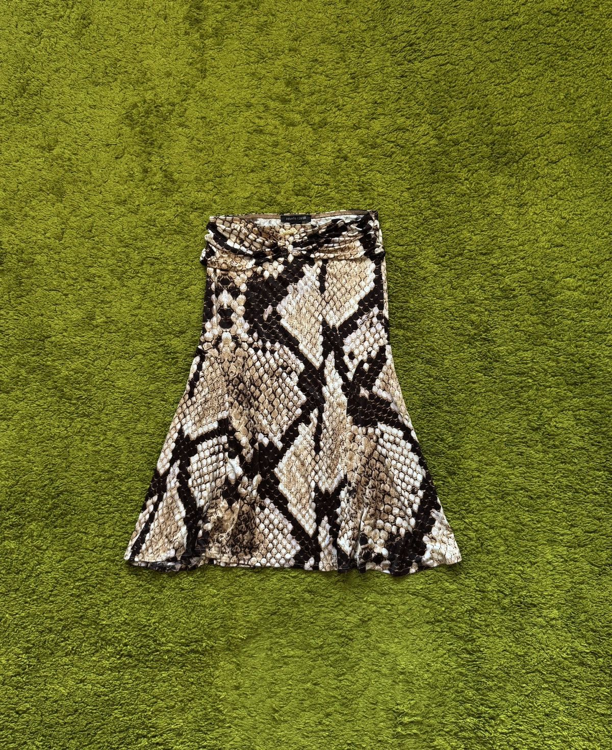 Roberto Cavalli 2000s vintage snakeskin pattern tank top Y2K