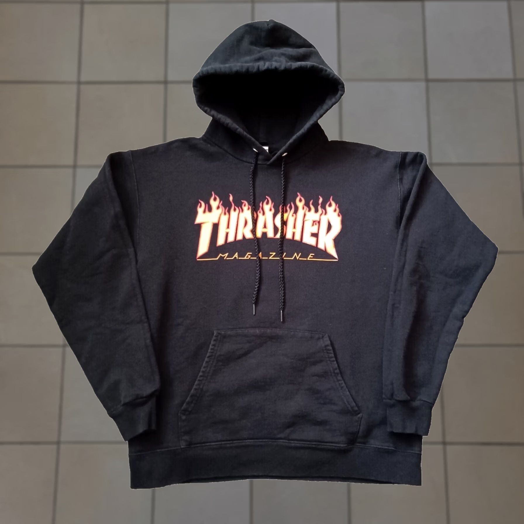 Thrasher Thrasher Womens Hoodie Small Black Sweatshirt Fire Logo Skateboarding Pullover Hooded Pocket Size S / US 4 / IT 40 - 1 Thumbnail