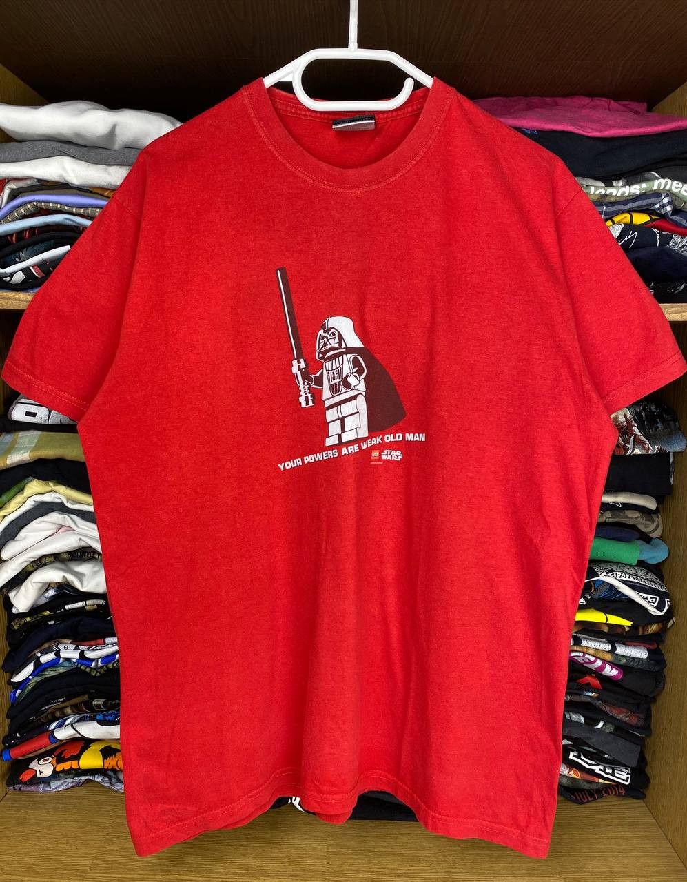 LEGO Vintage Star Wars "Your Powers Are Weak" Lego 2008 Tee Size US M / EU 48-50 / 2 - 1 Thumbnail