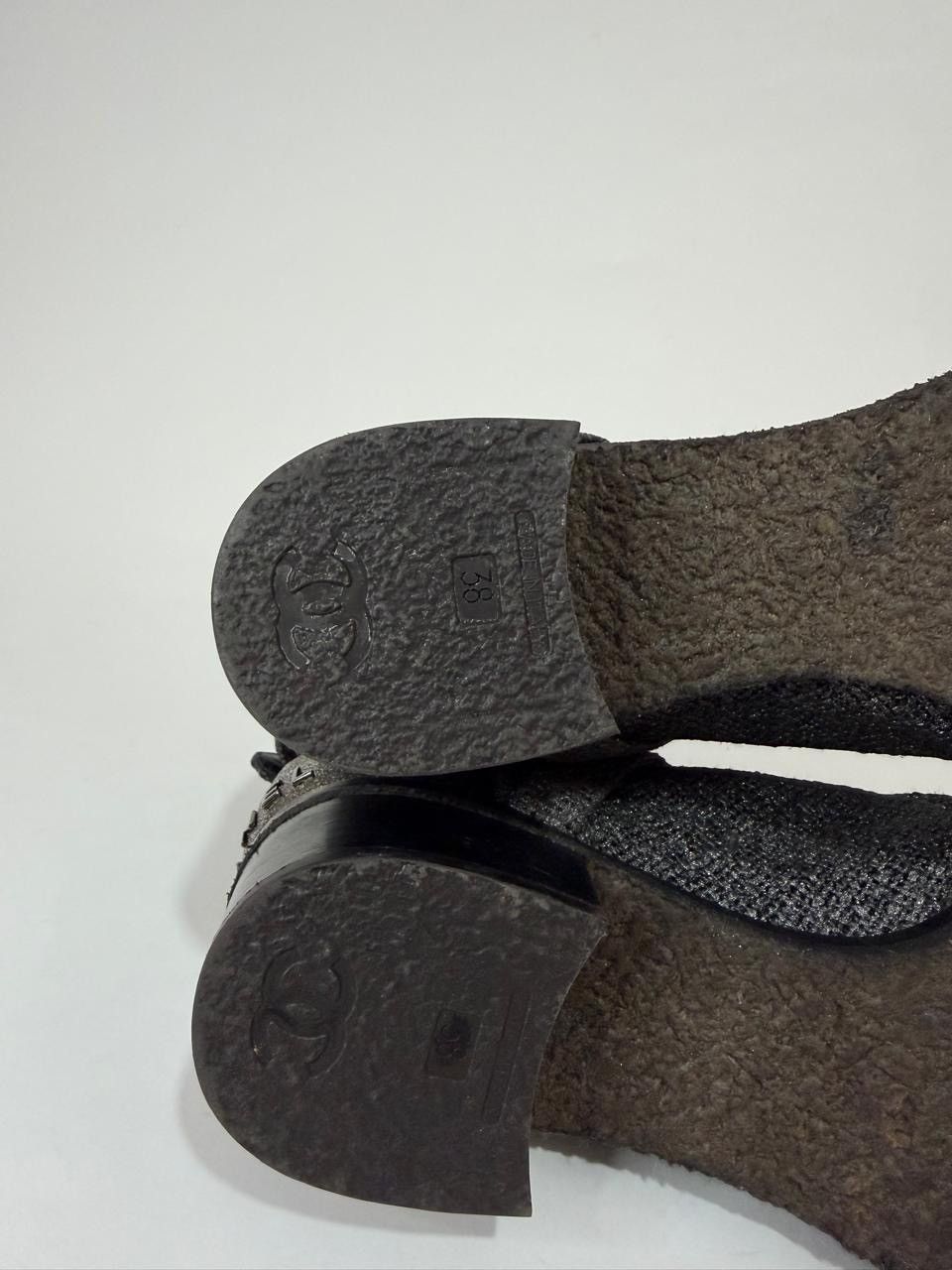 Chanel Chanel Tweed Pattern Combat Boots Women's Size: 8 | IT 38 Size US 8 / IT 38 - 6 Thumbnail