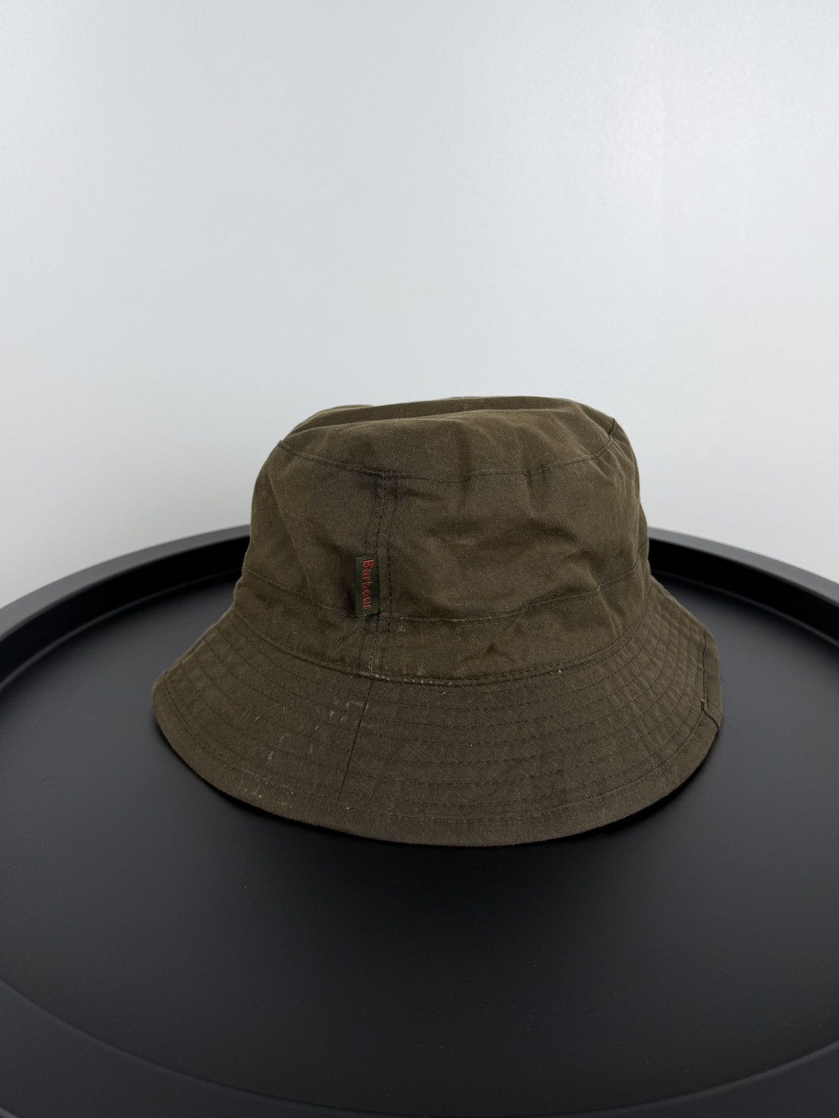 Barbour Men’s Barbour Wax Bucket Hat Olive Green Waxed Cotton Size S Size 30 - 6 Thumbnail