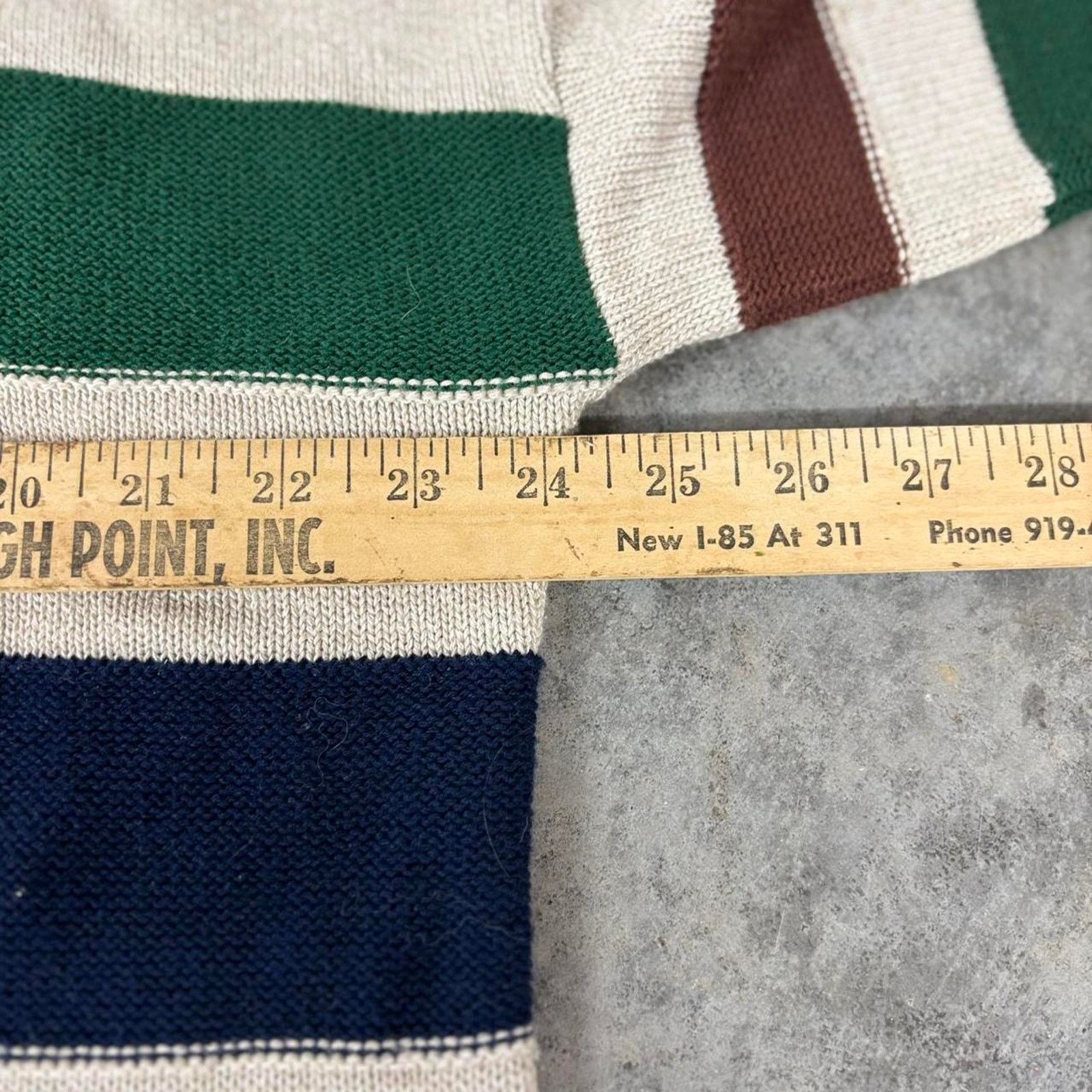 Vintage 90s Grandpa Striped Sweater Size US XL / EU 56 / 4 - 4 Thumbnail