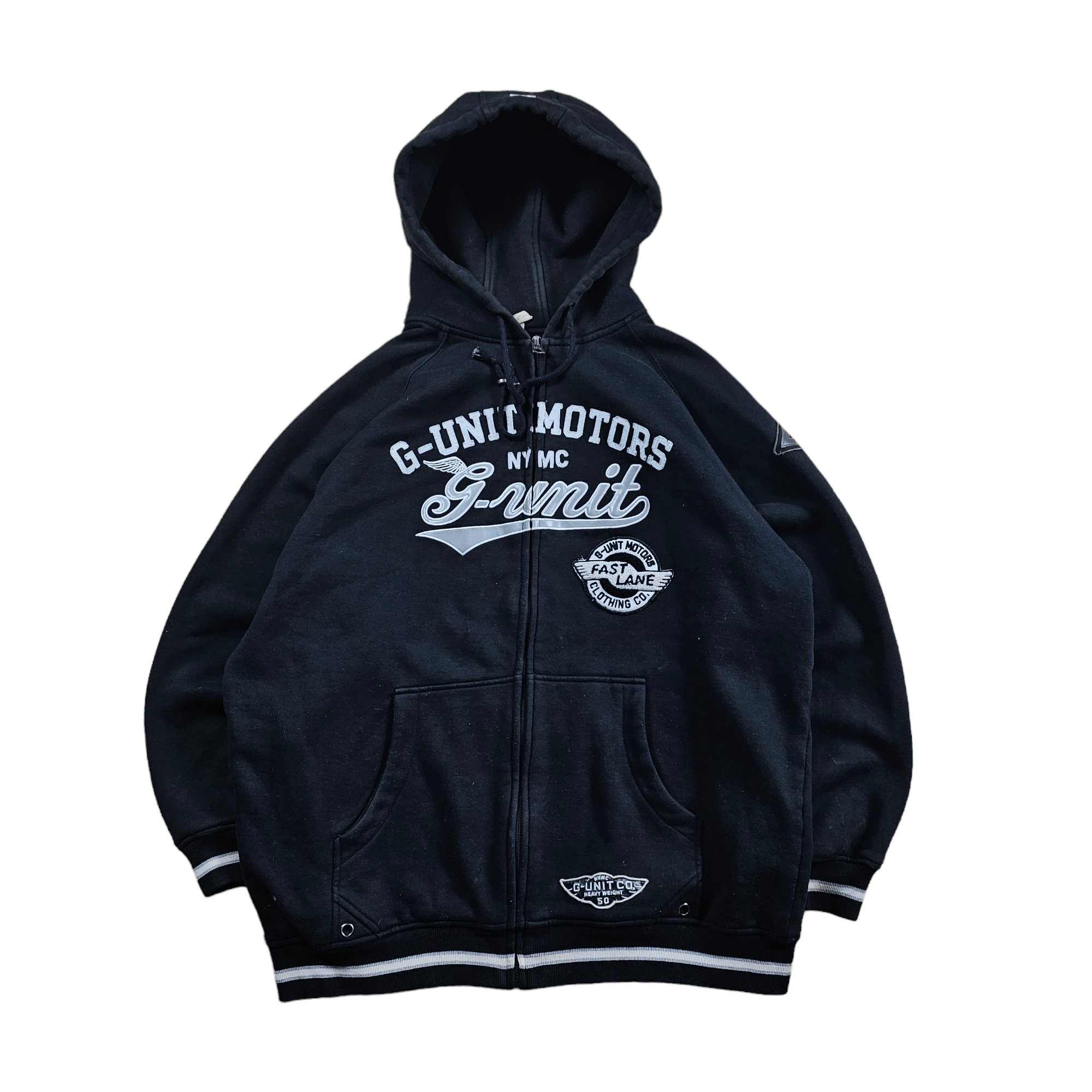 50 Cent × G-Unit × Vintage G UNIT OVERSIZED STRIPES ZIP