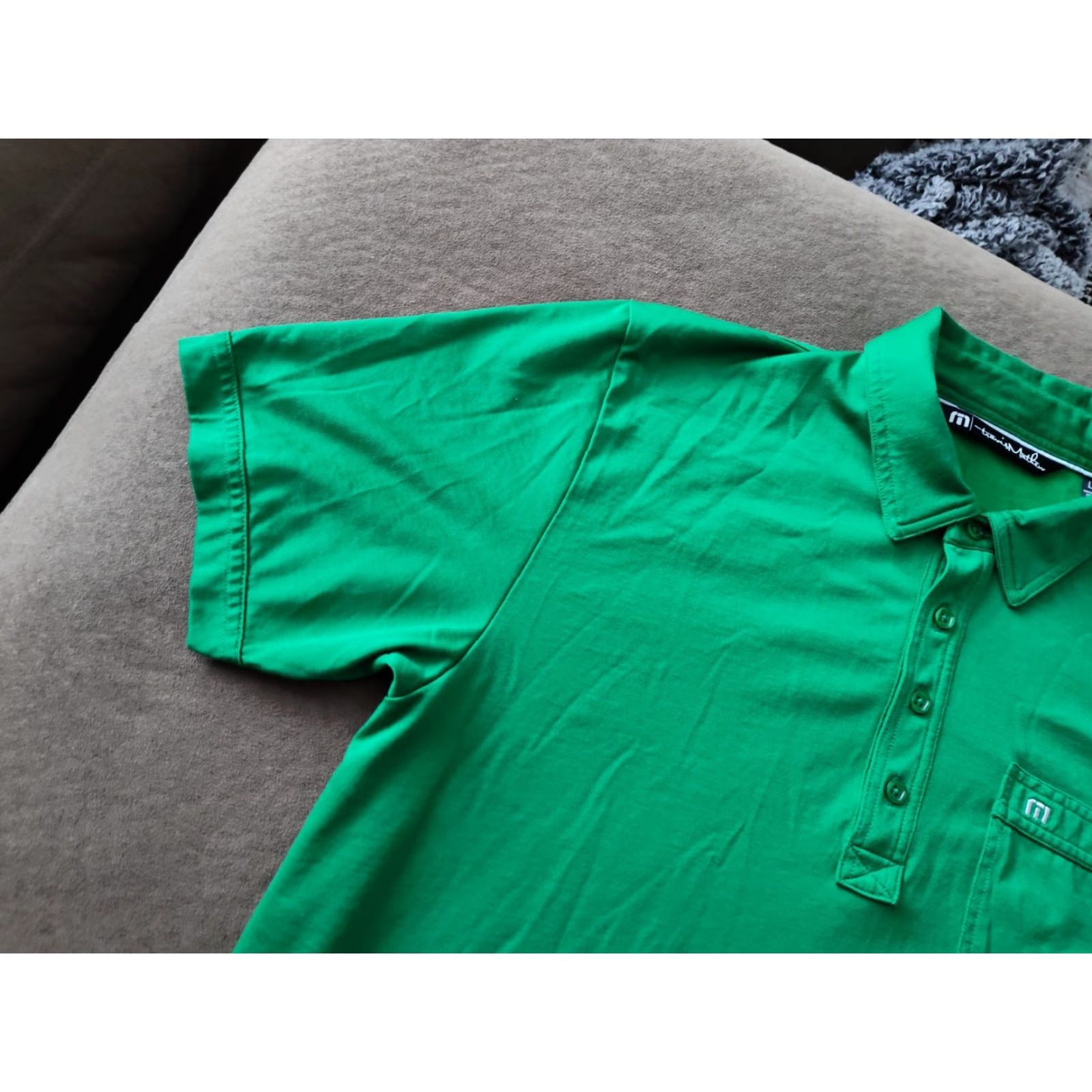 TravisMathew Travis Matthew Polo Shirt Mens L Green Short Sleeve Golf Pocket Presidents Cup Size US L / EU 52-54 / 3 - 4 Thumbnail