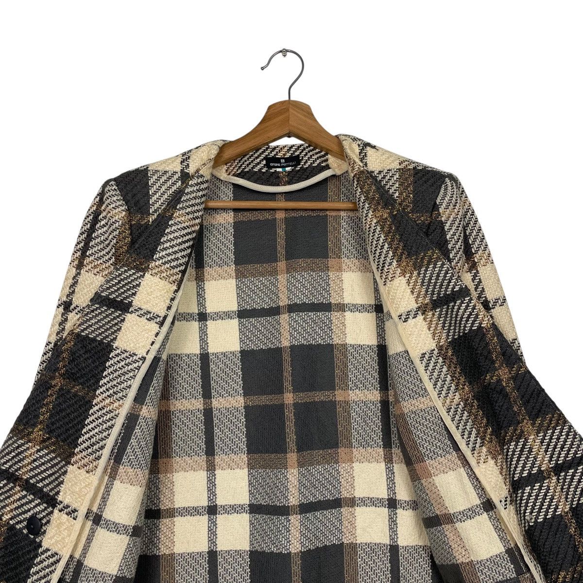 Bruno Piattelli Bruno Piattelli Double Breasted Tartan Jacket Size M / US 6-8 / IT 42-44 - 12 Thumbnail