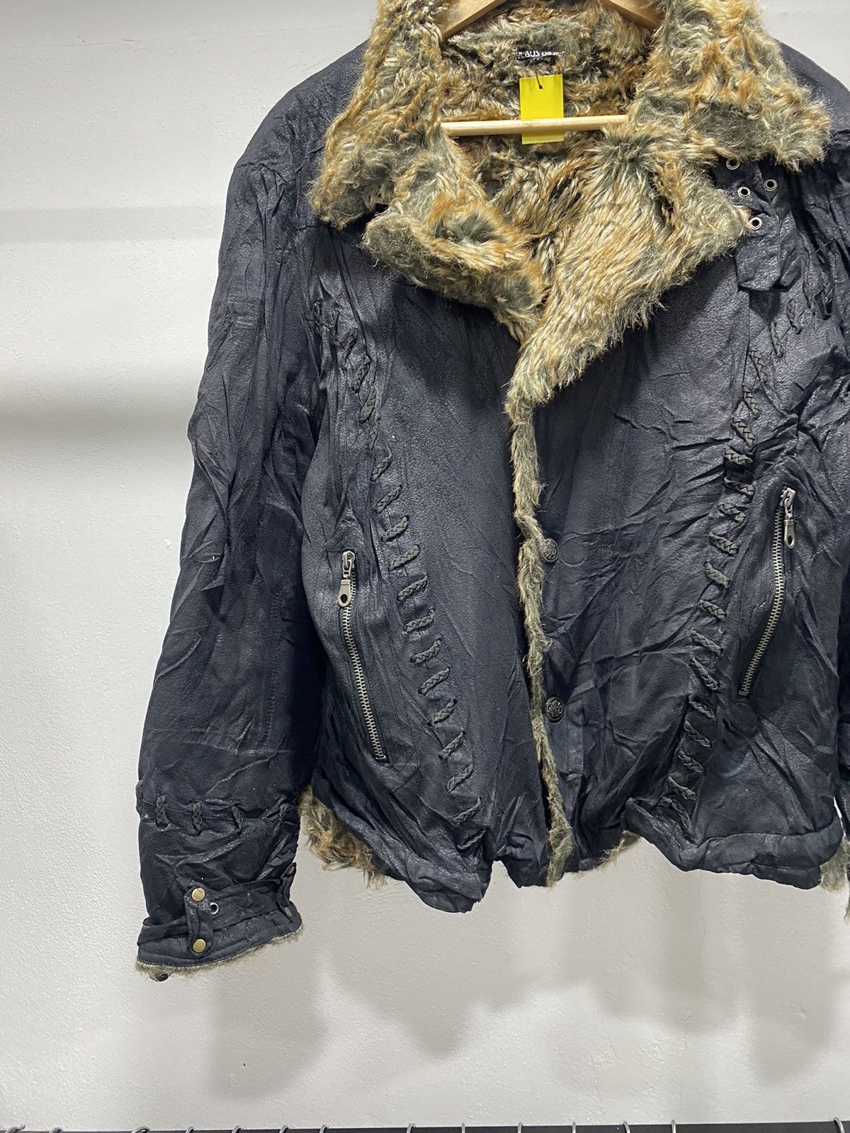 Vintage Nylaus Punk Grunge Suede Leather Jacket Native LGB Hysteric Size US L / EU 52-54 / 3 - 3 Thumbnail