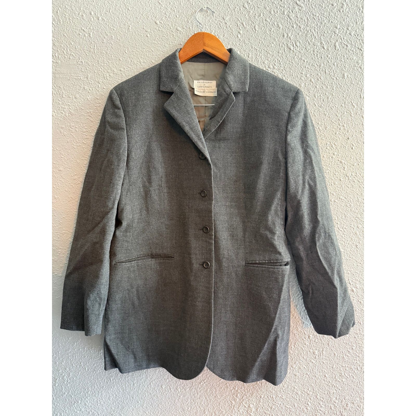 Alberta Ferretti Womens Philosophy by Alberta Ferretti Cashmere Blazer Size M / US 6-8 / IT 42-44 - 1 Thumbnail