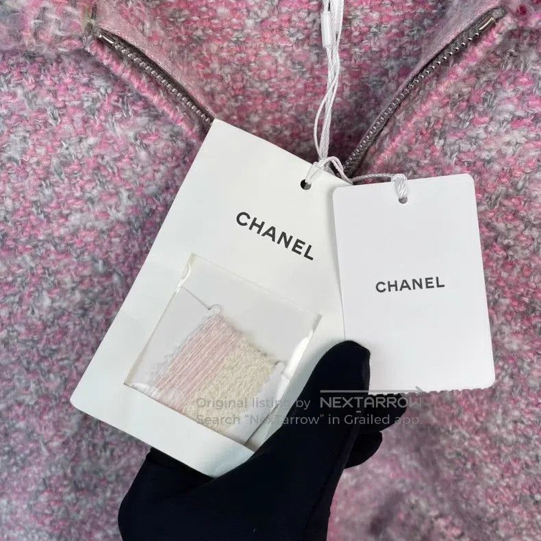Chanel Chanel 25B pink grey pink woollen jacket Size XS / US 0-2 / IT 36-38 - 5 Thumbnail