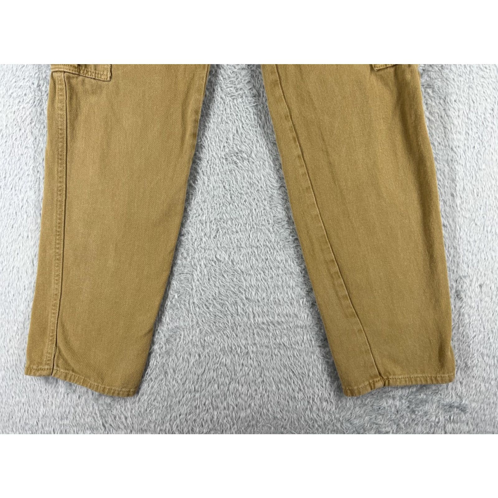 Vintage Beige Denim Jeans Womens 26x28 Straight Leg 5-Pocket Mid Rise Regular Cotton Blend Size 26" / US 2 / IT 38 - 2 Thumbnail