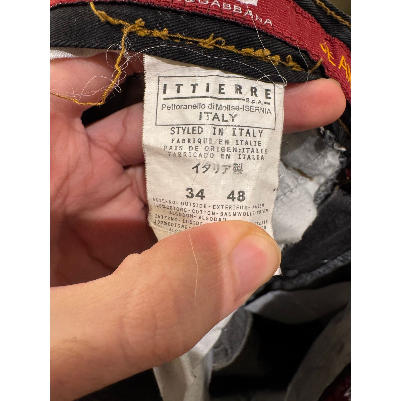 Dolce & Gabbana A/W2003 Dolce & Gabbana asymmetrical faded baggy jeans Size 38" / US 16 / IT 52 - 6 Thumbnail