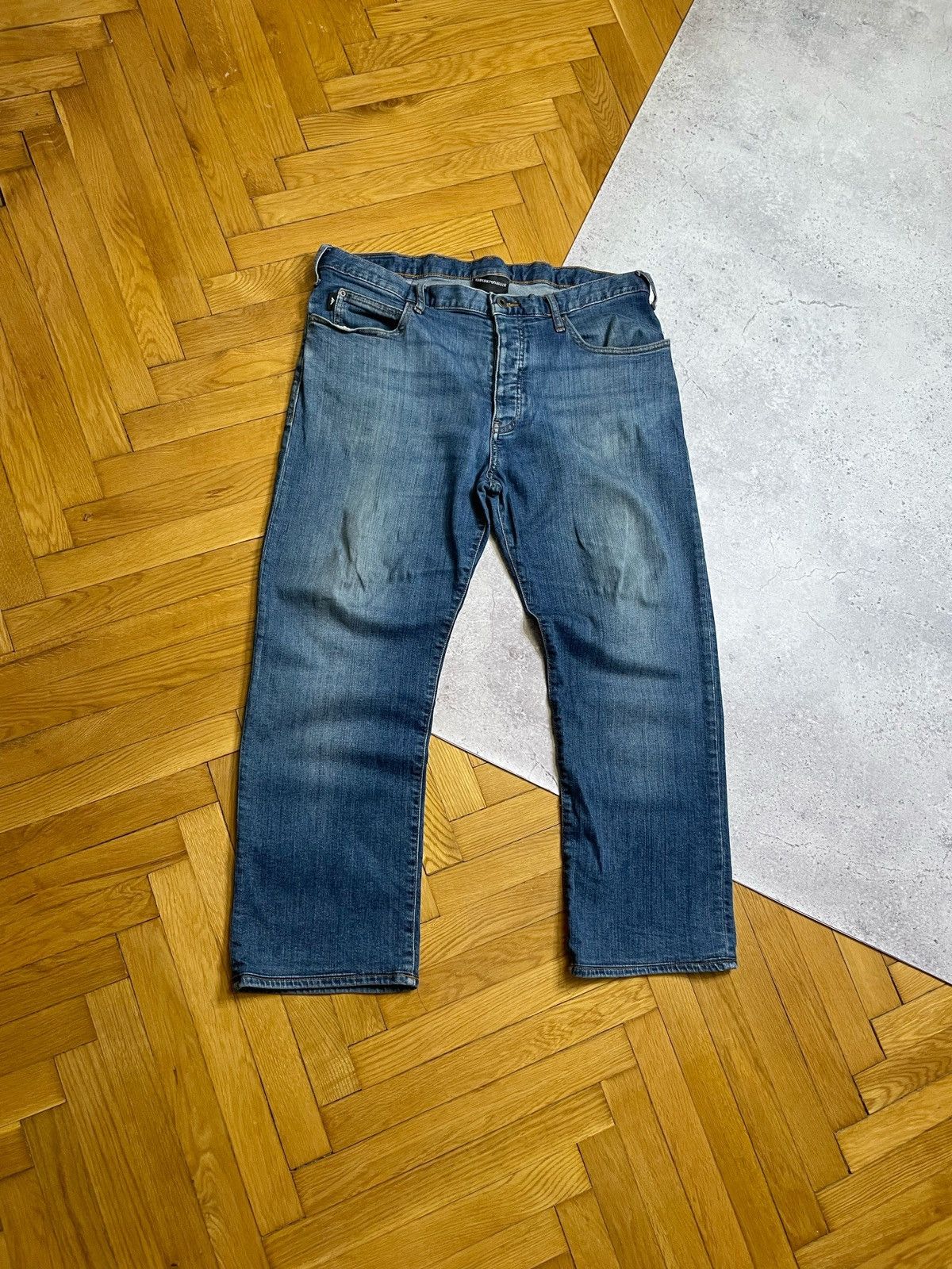 Emporio Armani × Vintage Vintage Emporio Armani Metal Logo Pants Size 36 Size US 36 / EU 52 - 4 Thumbnail