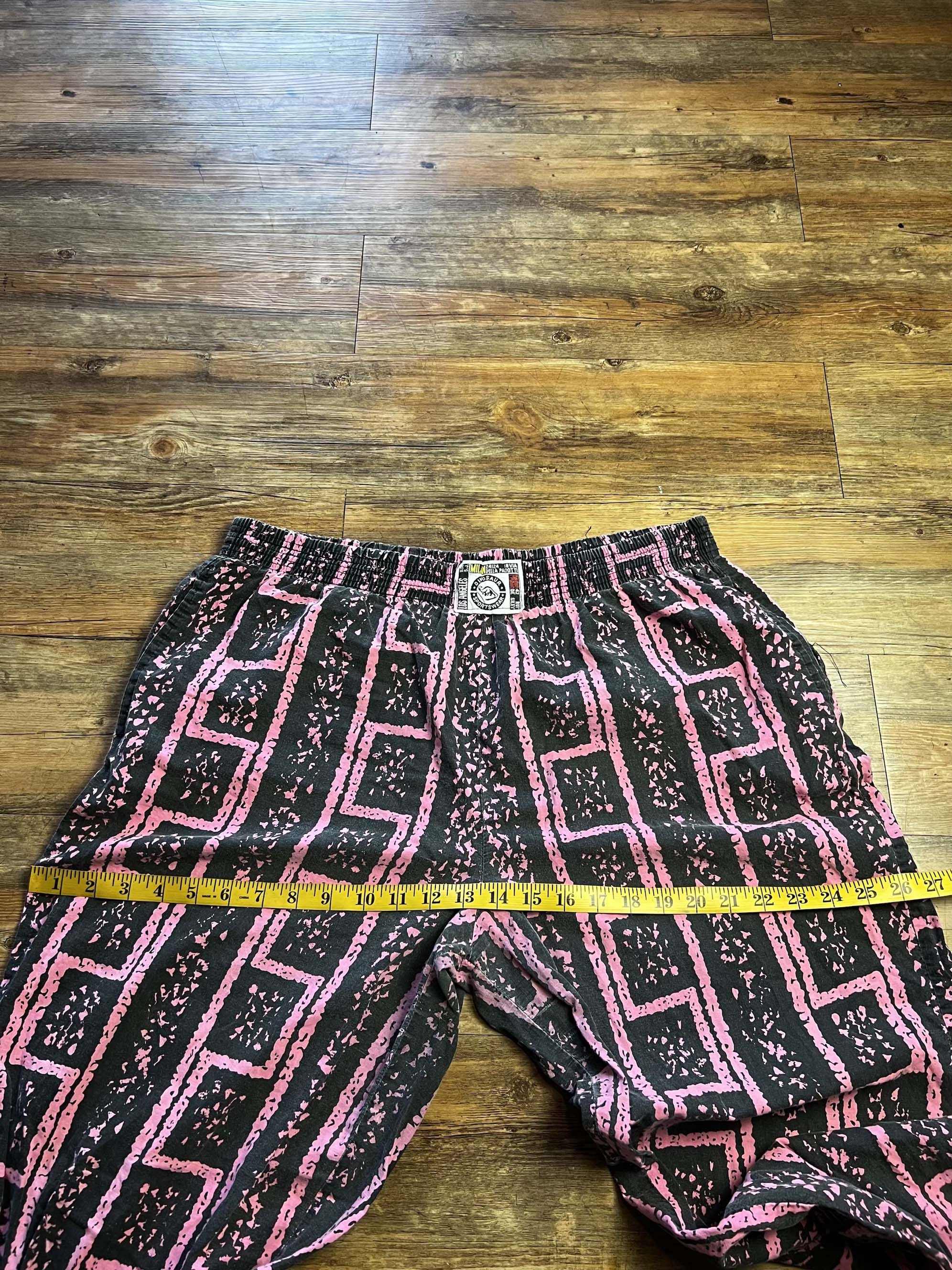 Vintage Vintage 1980's Dinosaur Sportswear Pink Parachute Pants Size US 35 - 7 Thumbnail