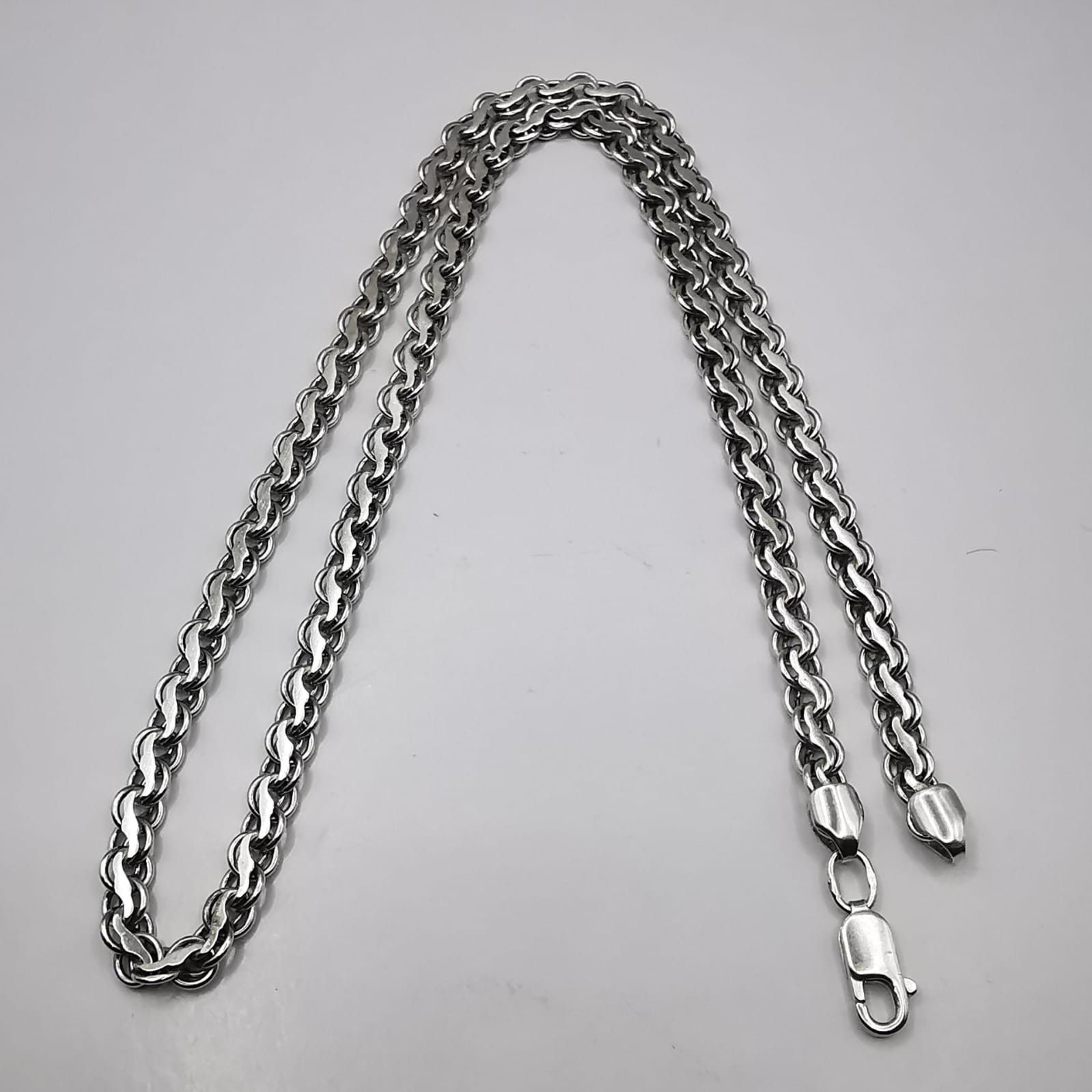 Sterling Silver Vintage Jewelry Chain,925 Sterling Silver,Signed 48,28g Size ONE SIZE - 3 Thumbnail