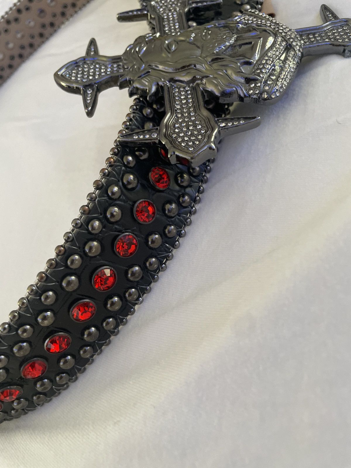 Eternal Eternal Art wear “Eterno” Leather Studded Belt Size 38 - 3 Thumbnail