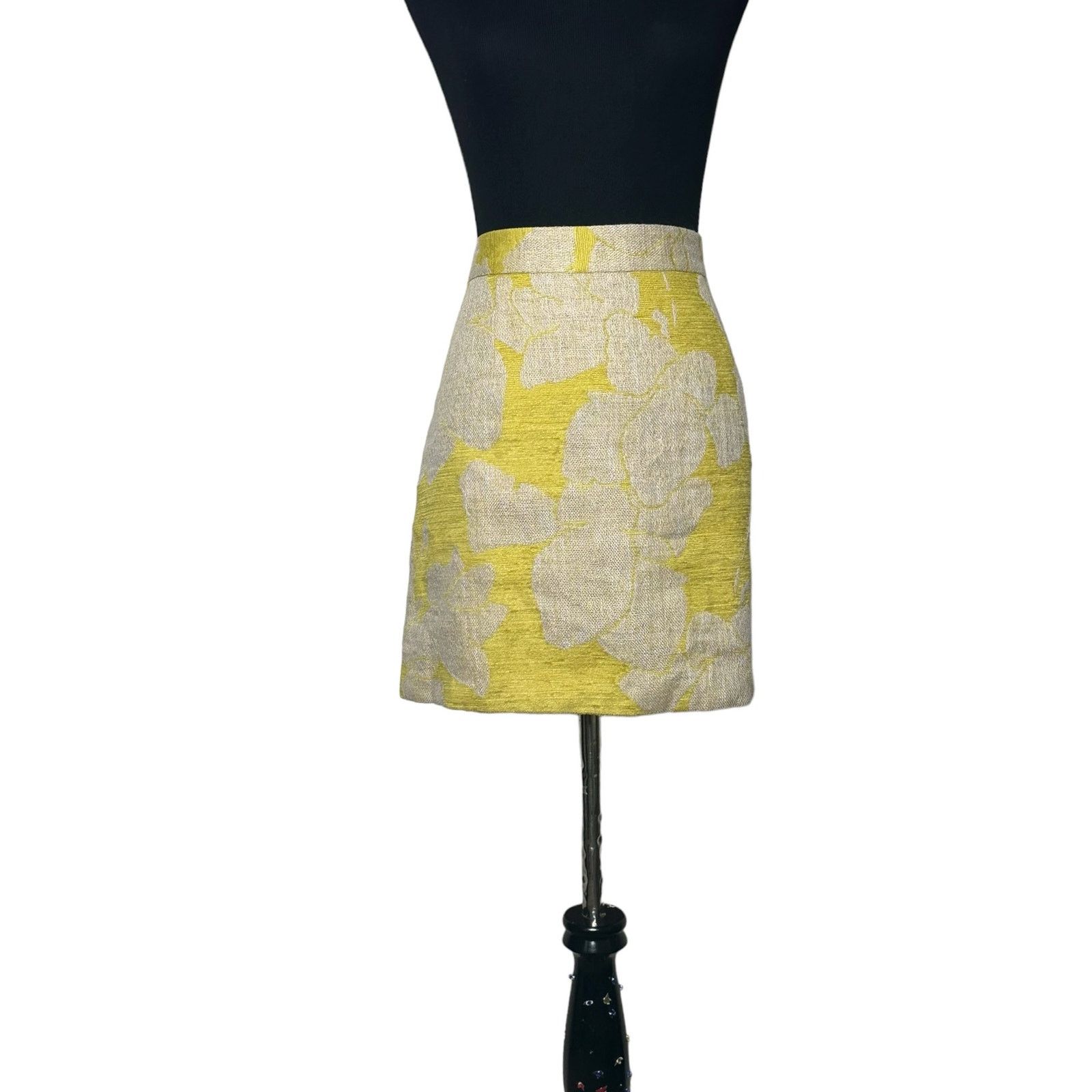 Zara Zara Basic yellow tan burlap lined mini skirt size Large Size 32" / US 10 / IT 46 - 10 Thumbnail