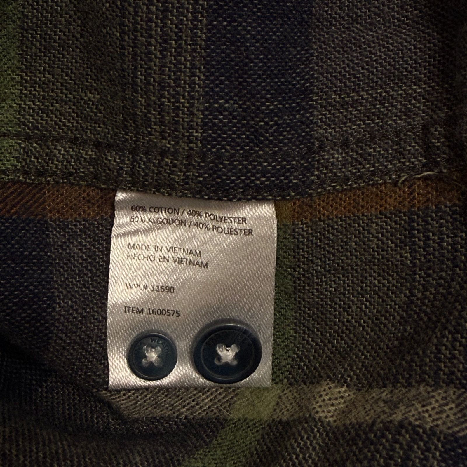 Weatherproof Weatherproof Vintage Olive Plaid Flannel Shirt | Sz L Size US L / EU 52-54 / 3 - 7 Thumbnail