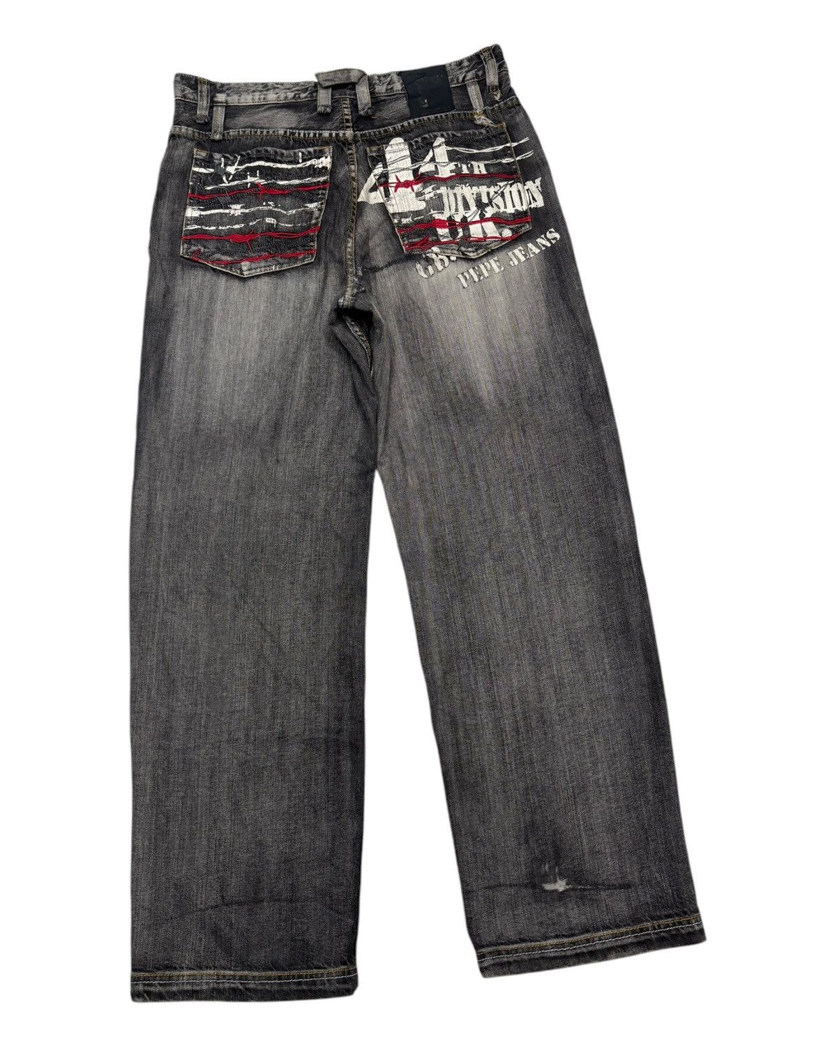 Hysteric Glamour × JNCO × Pepe Jeans 🔥VINTAGE PEPE JEANS BAGGY JEANS EMBROIDERY DISTRESSED DENIM Size US 36 / EU 52 - 3 Thumbnail