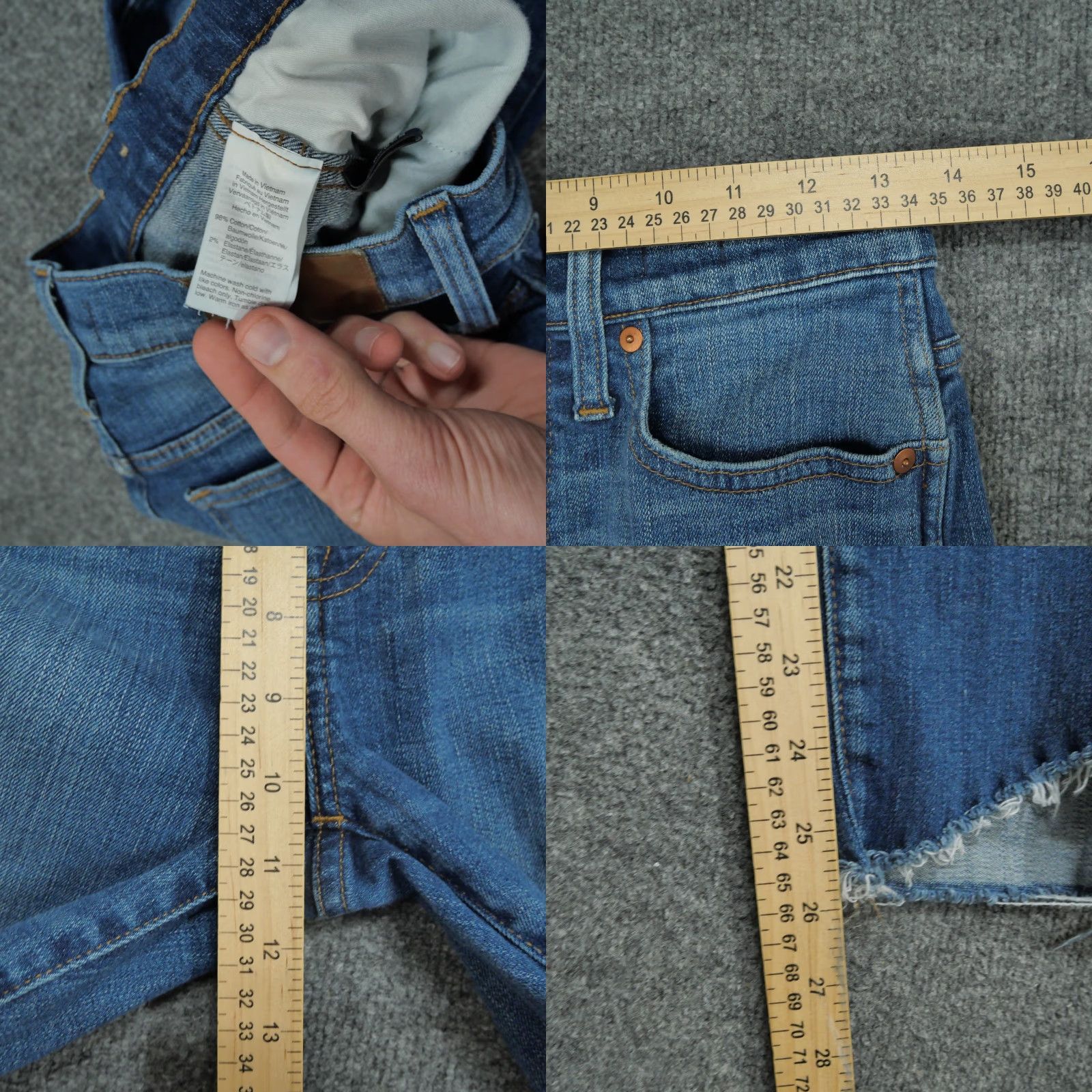 Madewell Madewell Jeans Womens 27 10 Inch High Rise Skinny Chewed Hem Denim Pants Size 27" / US 4 / IT 40 - 8 Thumbnail
