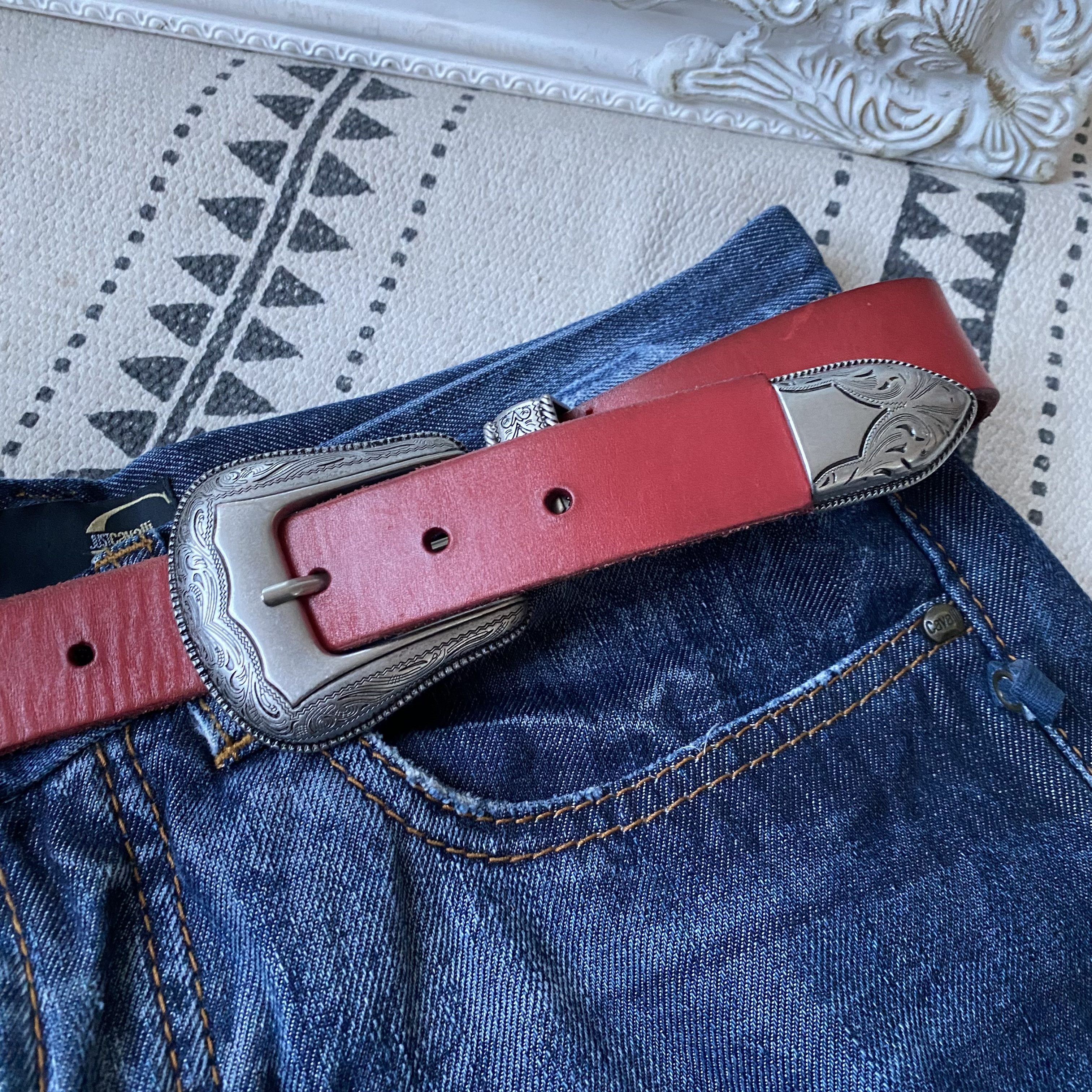 Japanese Brand 2000s Vintage Belts Y2K Western Punk leather belt Japanese Size 34 - 3 Thumbnail