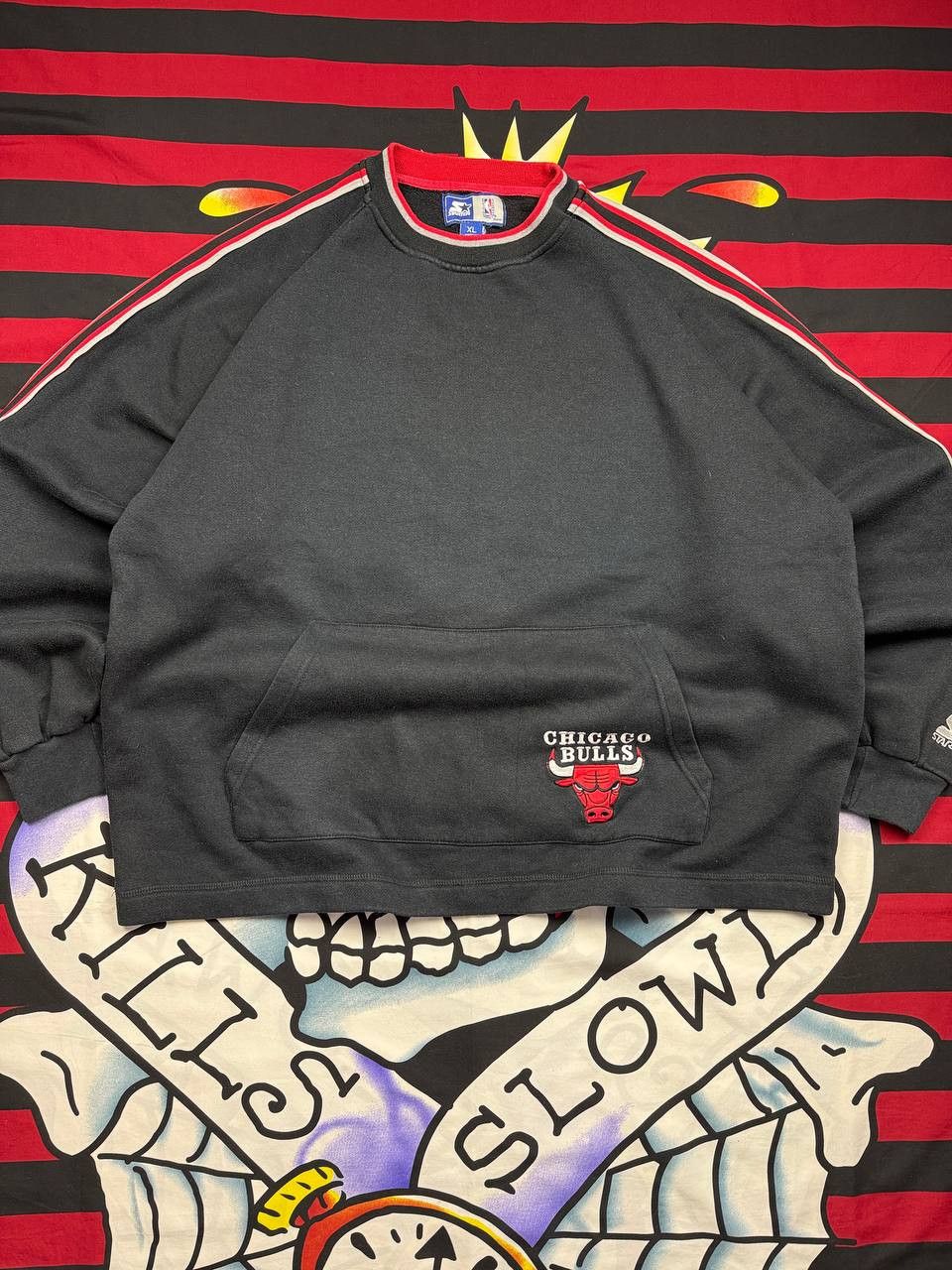 Starter Vintage 90s Chicago Bulls Starter sweatshirt NBA Size XL Size US XL / EU 56 / 4 - 1 Thumbnail