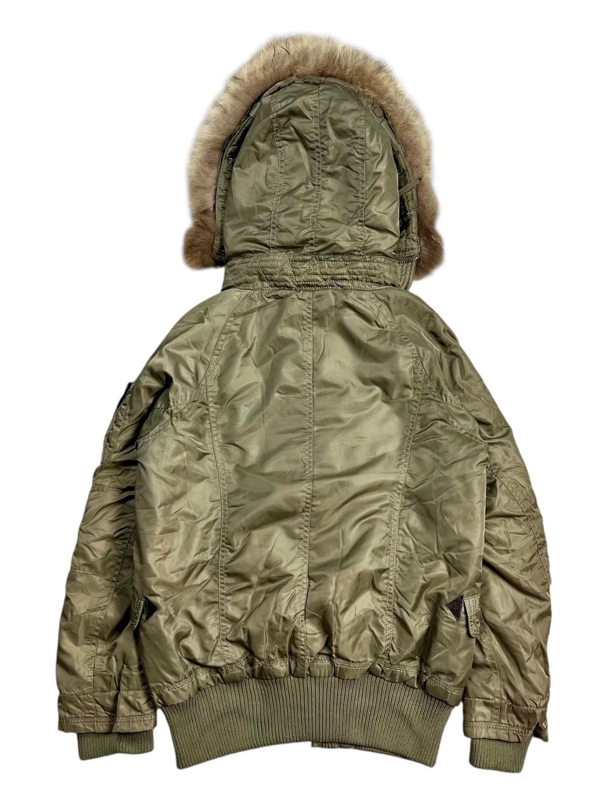 2000s GOA - Apocalypse Style Fur Hoodie Bomber Jacket