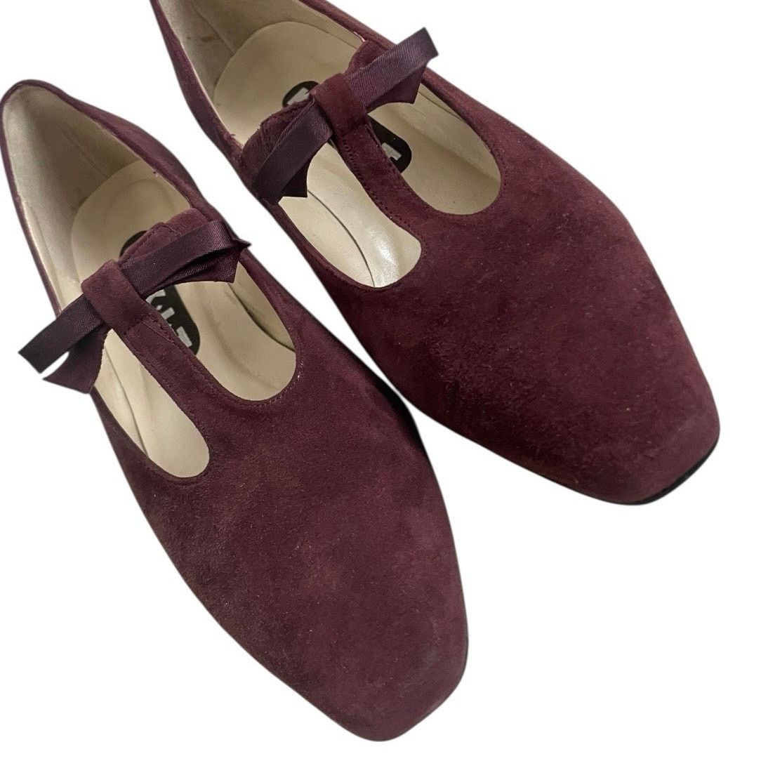 Vintage KIKIT Vintage Beauregard 2 Chianti Suede Leather Bow Heels Size US 6 / IT 36 - 4 Thumbnail