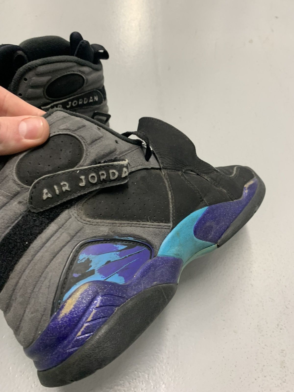 Jordan Brand Air Jordan 8 Retro Aqua Black Sz 9 Size US 9 / EU 42 - 4 Thumbnail