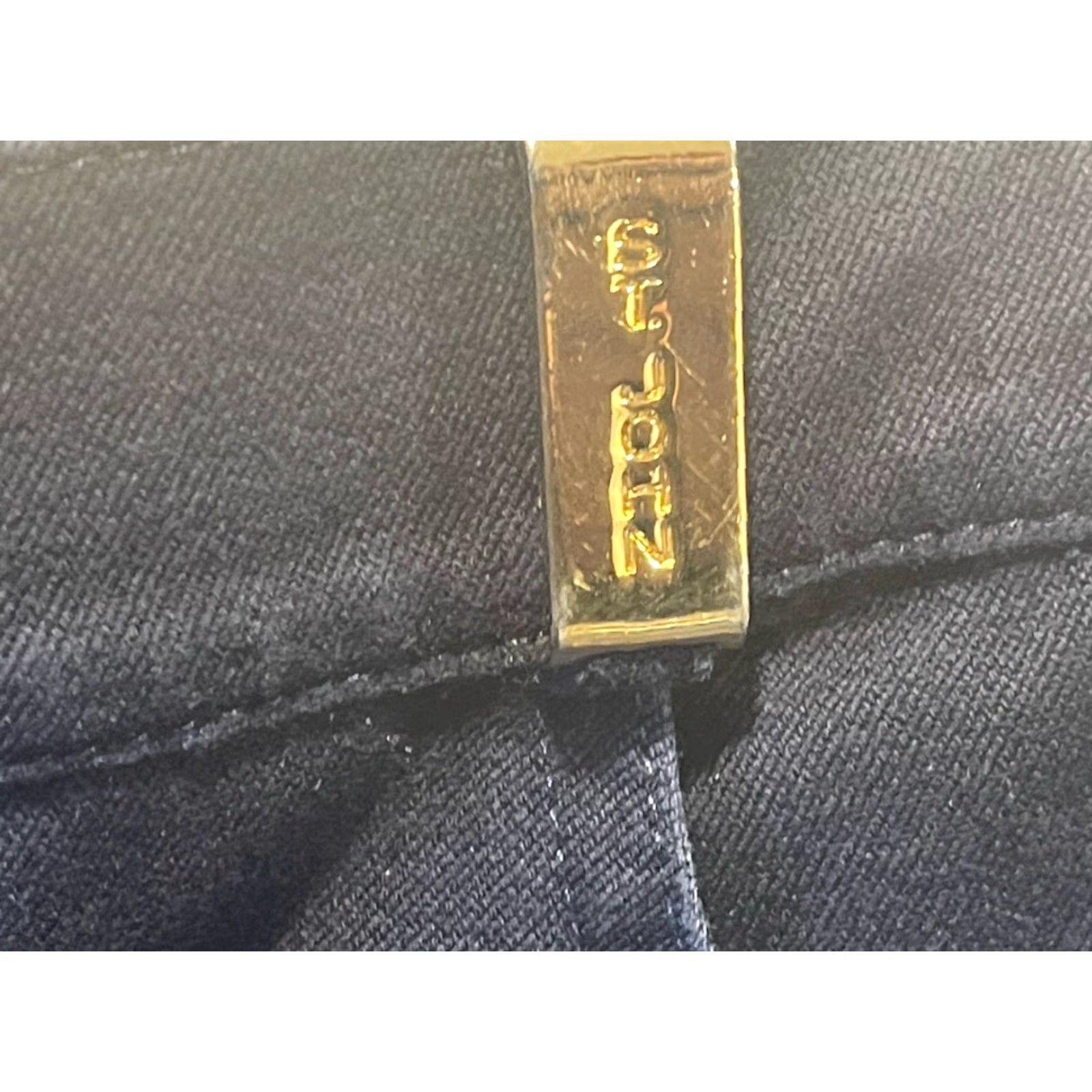 Vintage St John Sport Pants Womens 6 Blue Straight Leg Designer Gold Logo 29 X 28 Size 28" / US 6 / IT 42 - 4 Thumbnail