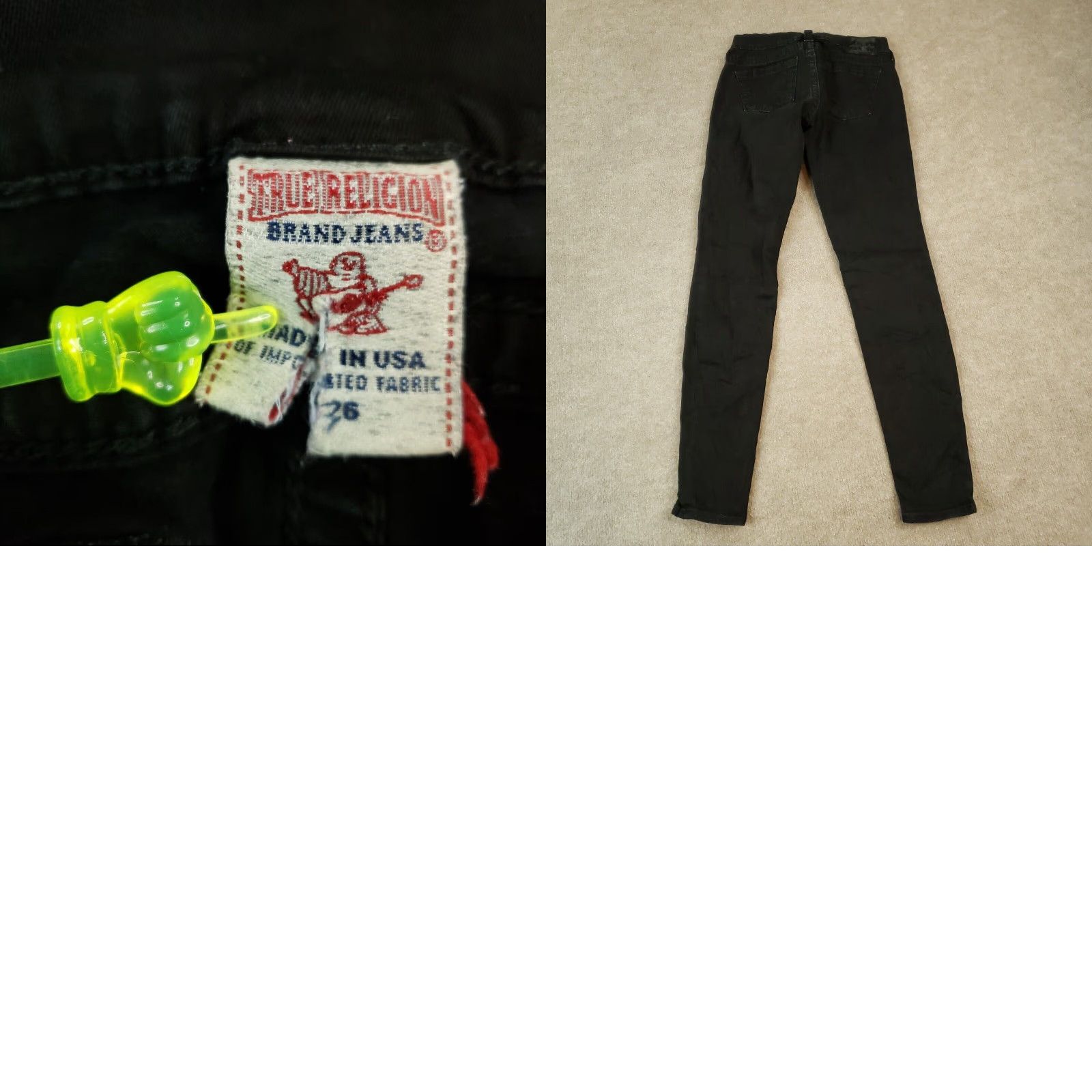 True Religion True Religion Jeans Womens Size 26 Black Skinny Low Rise Stretch Denim Size 26" / US 2 / IT 38 - 8 Thumbnail