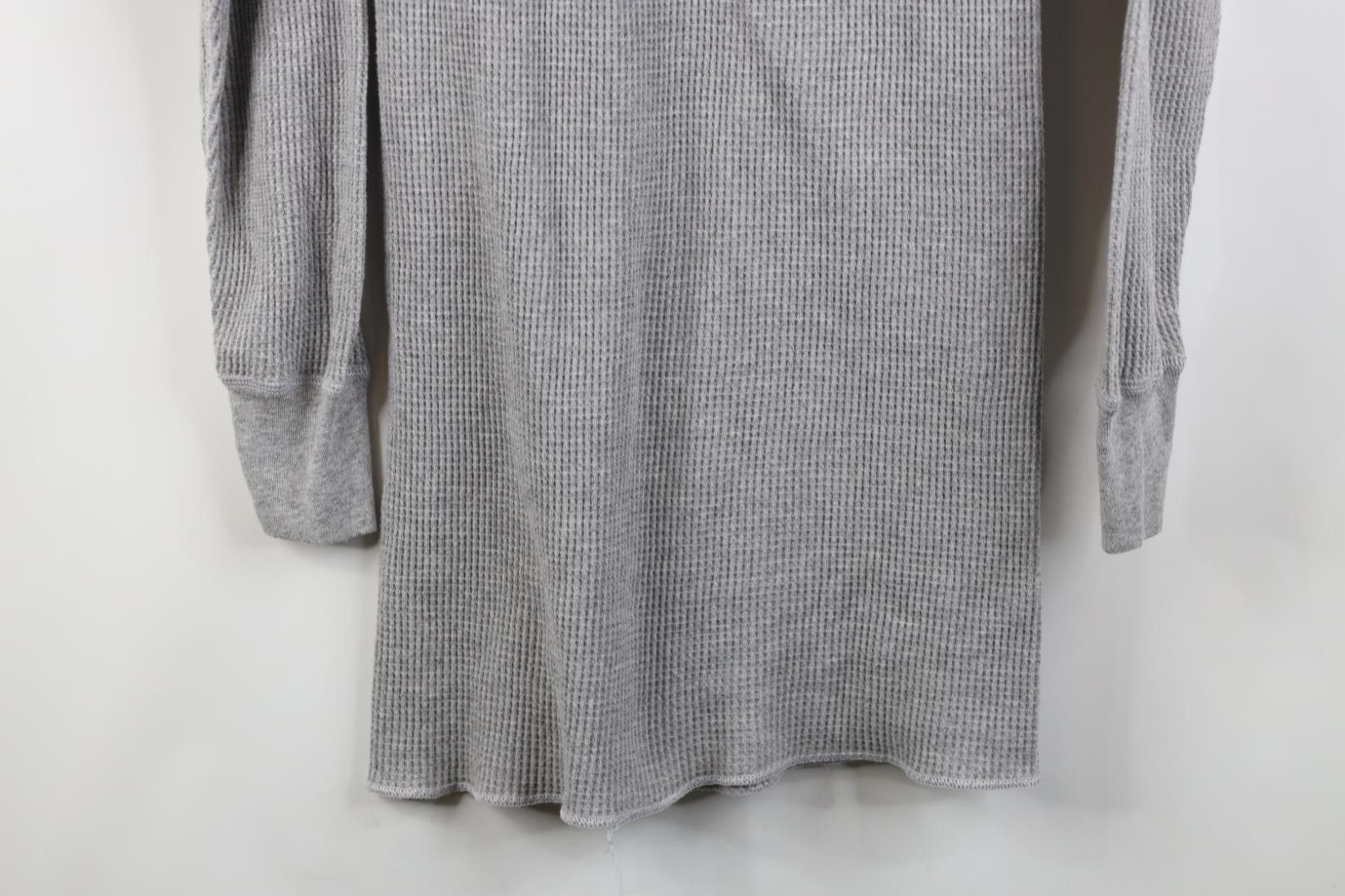 Vintage Vintage 90s Streetwear Waffle Knit Henley T-Shirt Gray Size US XL / EU 56 / 4 - 12 Thumbnail