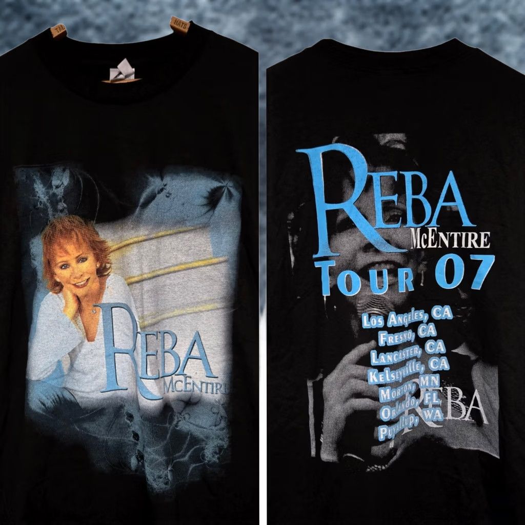 AAA Reba McEntire Tour Shirt 2007 Black Adult Large Shirt Unisex Adults L Black Graphic Tee Band 2000s Mens Womens Size US L / EU 52-54 / 3 - 1 Thumbnail