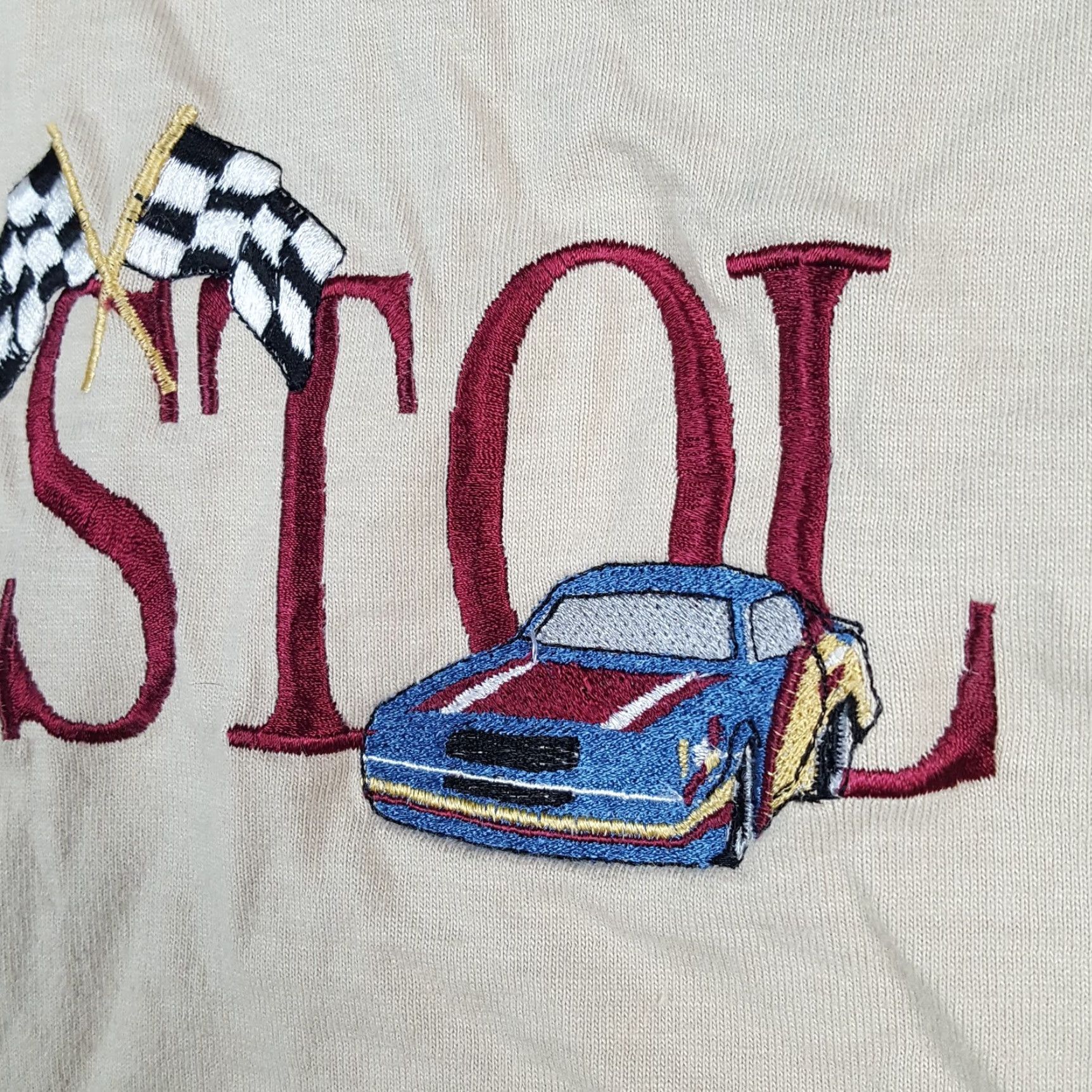 NASCAR VINTAGE Bristol Motor Speedway NASCAR Embroidered Cars Men's Size L Race T Shirt Size US L / EU 52-54 / 3 - 4 Thumbnail