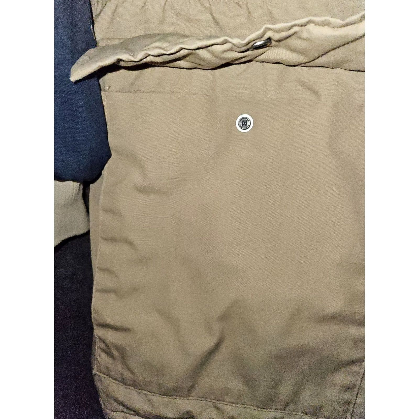 Dunbrooke VINTAGE Dunbrooke Jacket Mens XL Tan Blue Zip Snap Embroidered Railroad USA 80s 90s Comfort Pockets Full Zip Snaps Size US XL / EU 56 / 4 - 7 Thumbnail