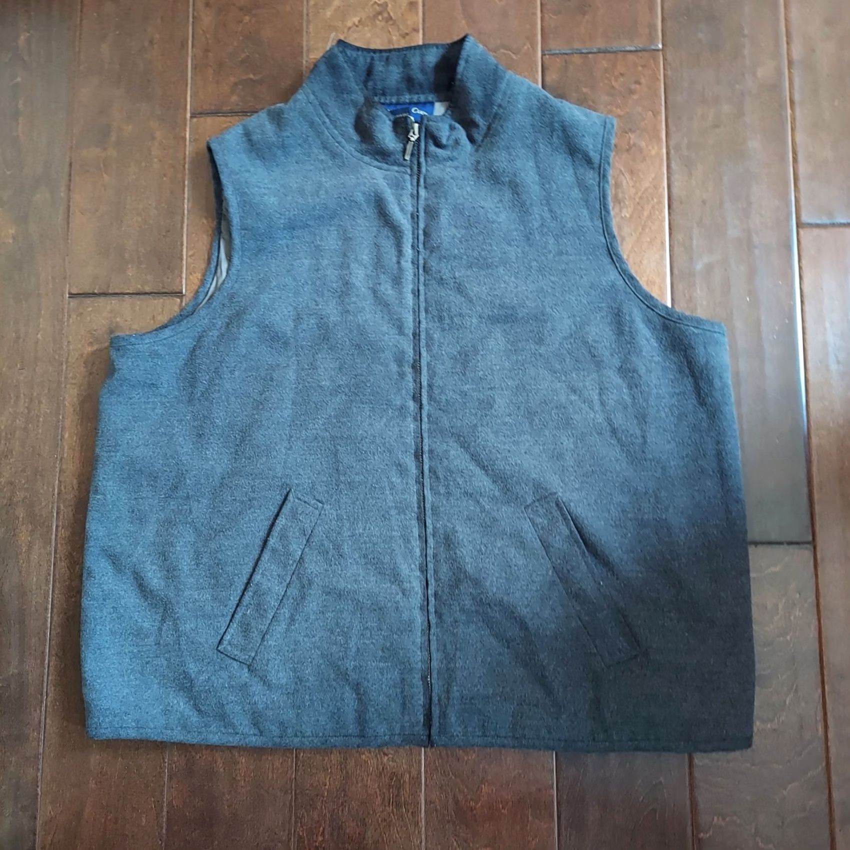 Charter Club Charter Club Women Vest Sleeveless Zip Pockets Gray 1X Regular Casual Travel Size XL / US 12-14 / IT 48-50 - 2 Thumbnail