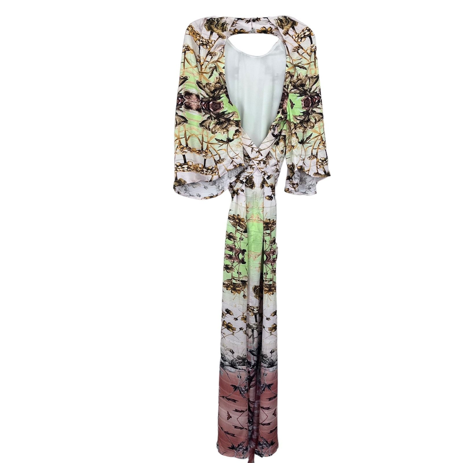Karen Millen Karen Millen Mirrored Tulipa Print Woven Satin Maxi Dress Size M / US 6-8 / IT 42-44 - 8 Thumbnail