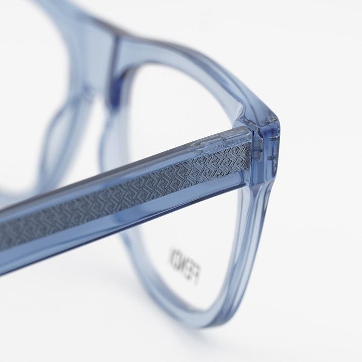 Fendi Fendi FE50070I 090 Eyeglasses Blue 54mm Square Frame Size ONE SIZE - 7 Thumbnail