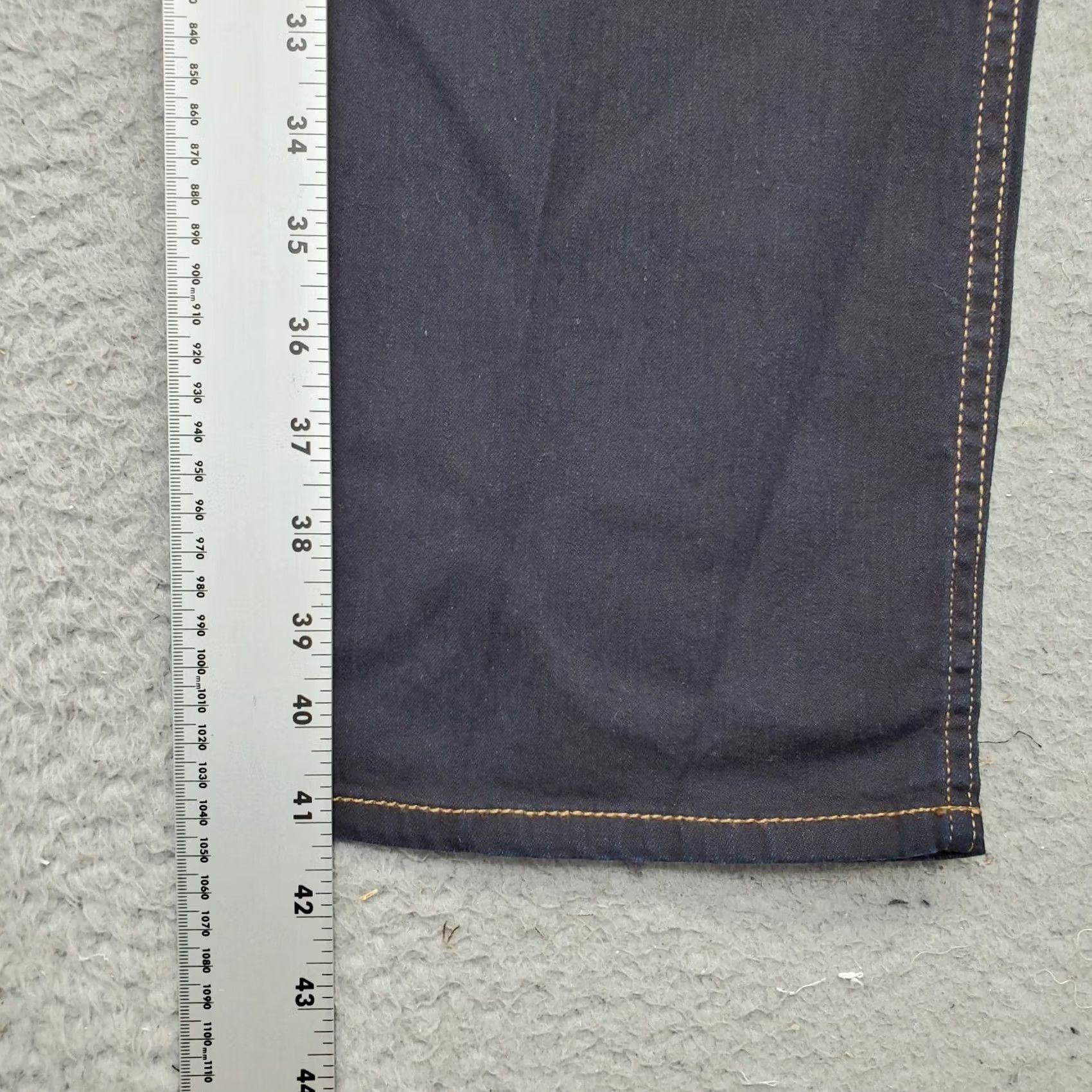 Jordache Jordache Skinny Jeans Womens Size 16 Navy Denim Contrast Stitch Low Rise Jeans Womens Size 16 Navy Denim Size 38" / US 16 / IT 52 - 3 Thumbnail