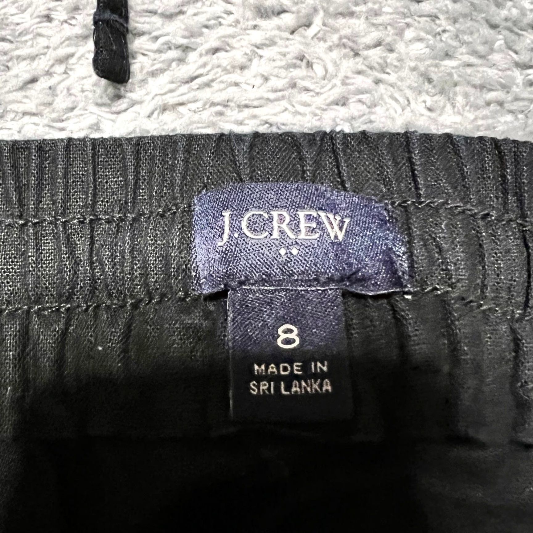 J.Crew J.CREW Pants Womens 8 Black Drawstring Linen Blend Straight Leg Cropped AW839 Size 30" / US 8 / IT 44 - 4 Thumbnail