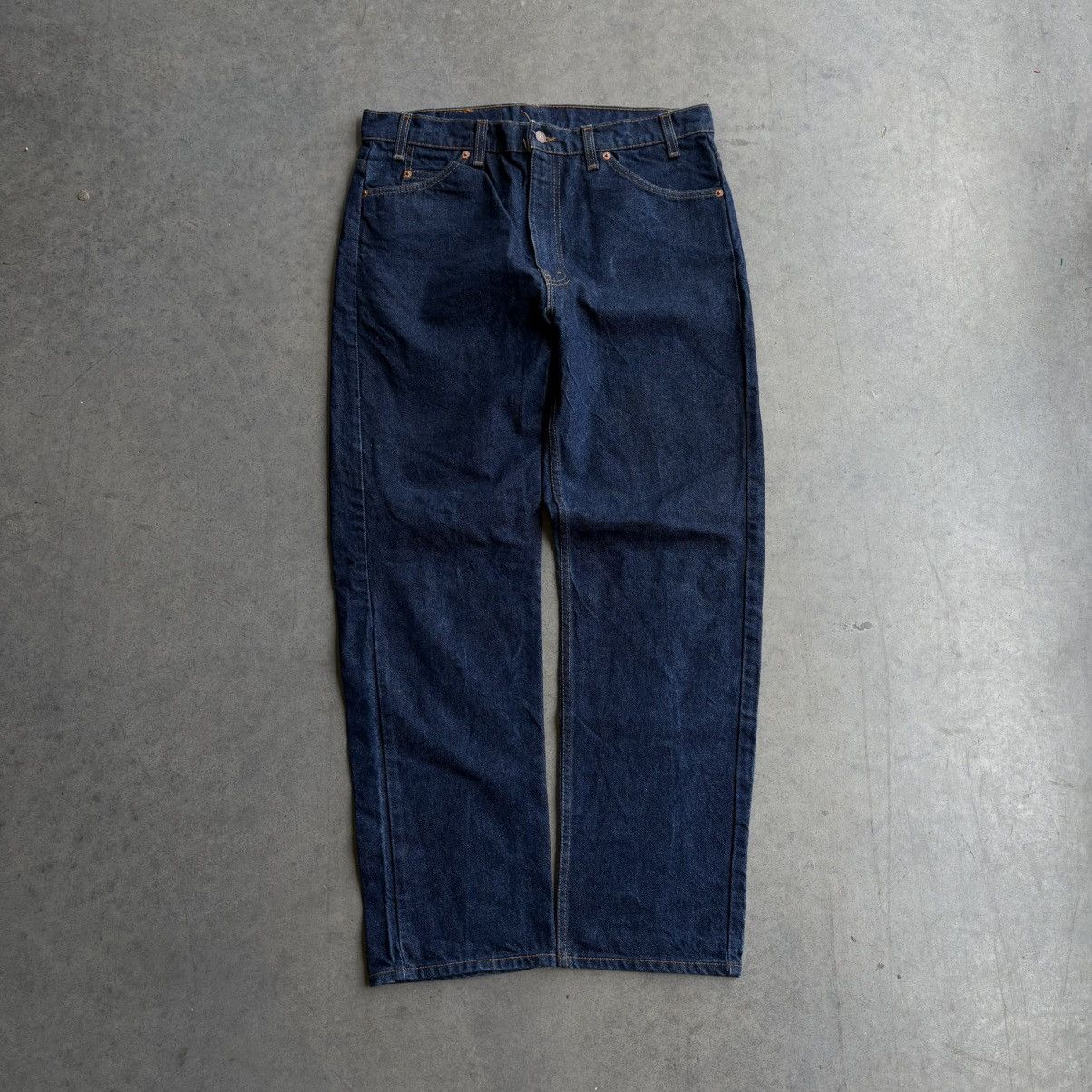 Levi's × Vintage Vintage Levi's Orange Tabs 505 Blue Indigo Denim Dark 36x30 Size US 35 - 3 Thumbnail