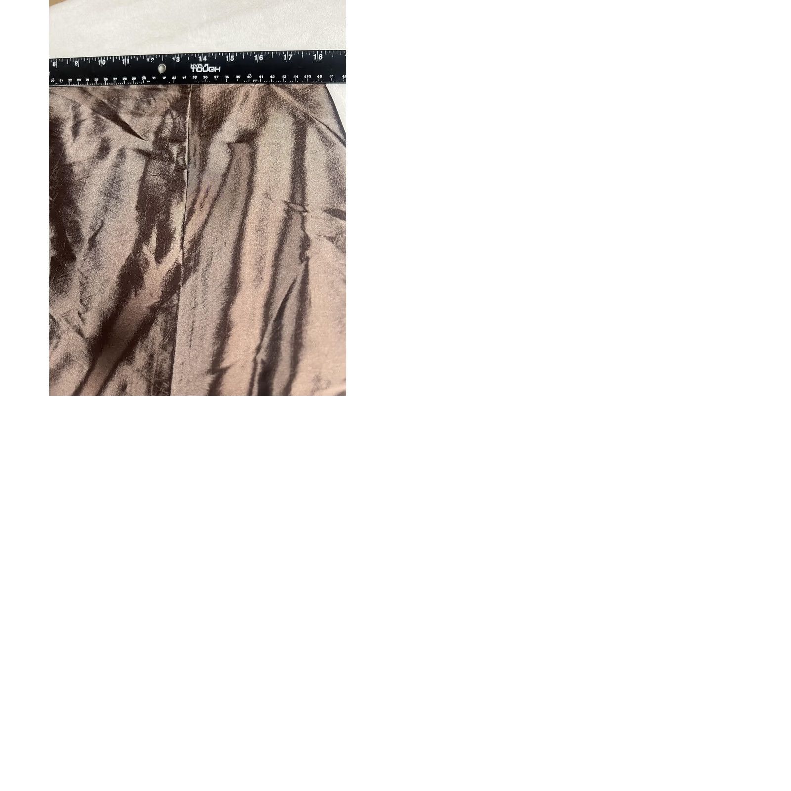 Vintage VINTAGE? No. Satin Formal 2 Piece Set Womens Medium Brown Top Skirt Rhinestone Belted Maxi Size M / US 6-8 / IT 42-44 - 11 Thumbnail