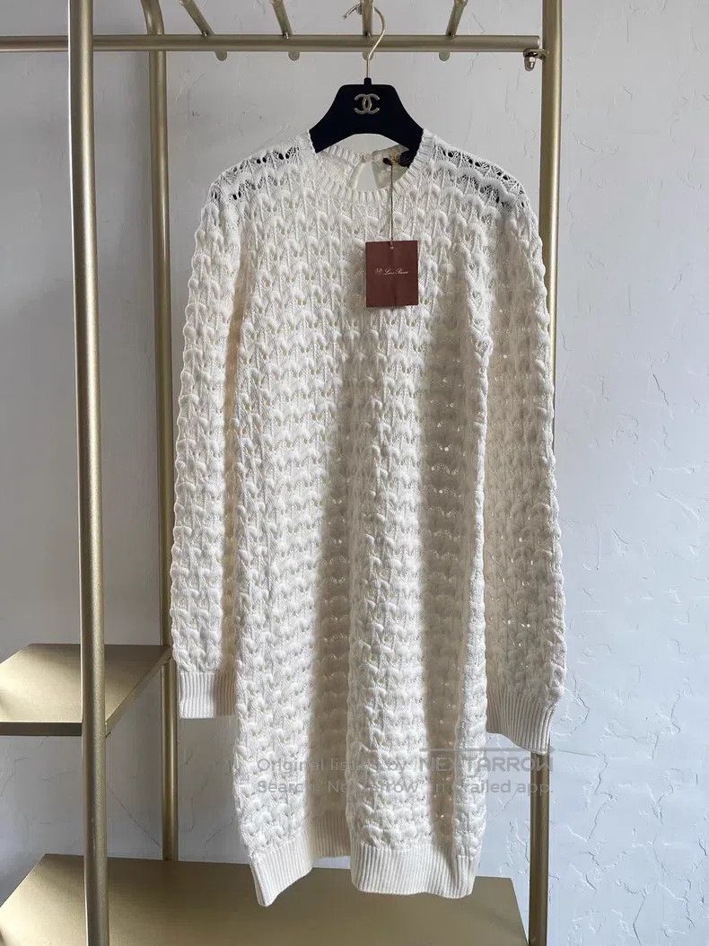 Loro Piana Loro Piana White knit dress Size XS / US 0-2 / IT 36-38 - 2 Thumbnail