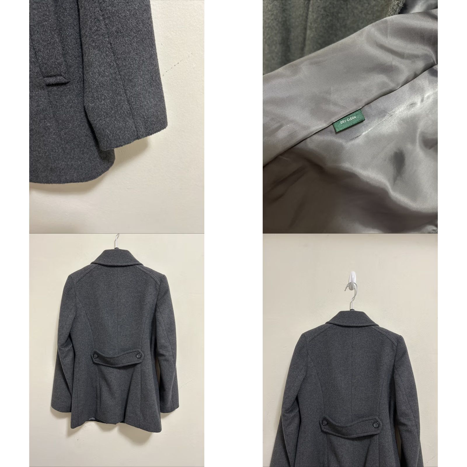 Ralph Lauren VINTAGE LAUREN RALPH LAUREN PeaCoat Womens Size 2 Gray Wool Laine Coat Blazer Jacket Size XS / US 0-2 / IT 36-38 - 8 Thumbnail