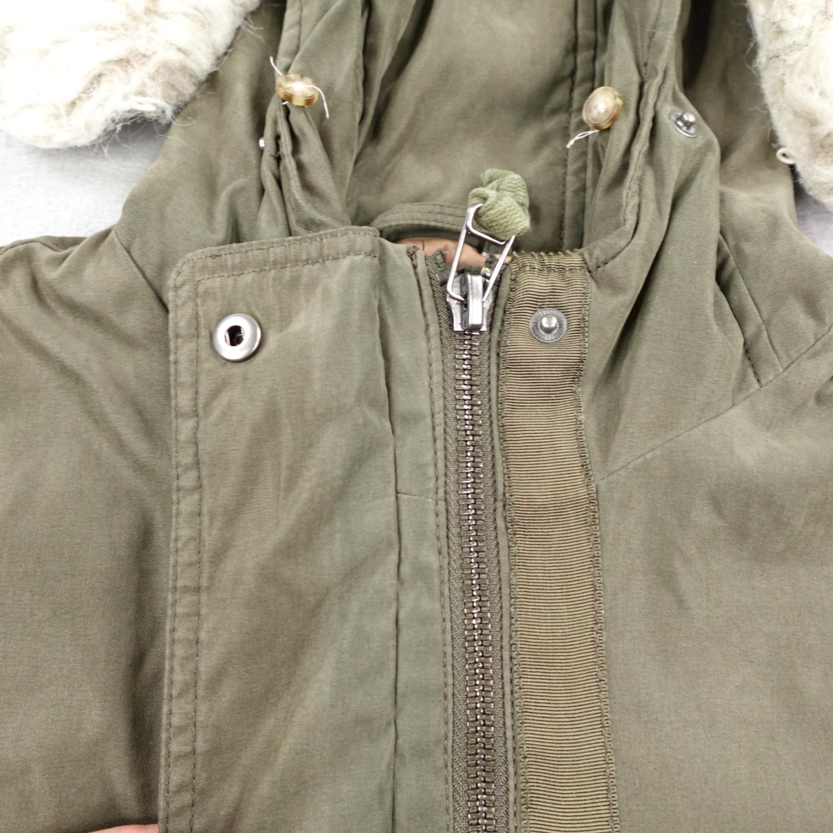 Abercrombie & Fitch VINTAGE Abercrombie & Fitch Coat Parka Womens XS Green Fur Trim Size XS / US 0-2 / IT 36-38 - 4 Thumbnail