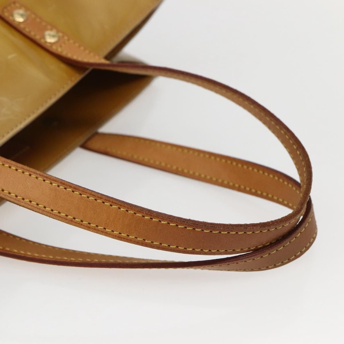 Louis Vuitton LOUIS VUITTON Monogram Vernis Reade MM Hand Bag Beige M91141 Size ONE SIZE - 7 Thumbnail