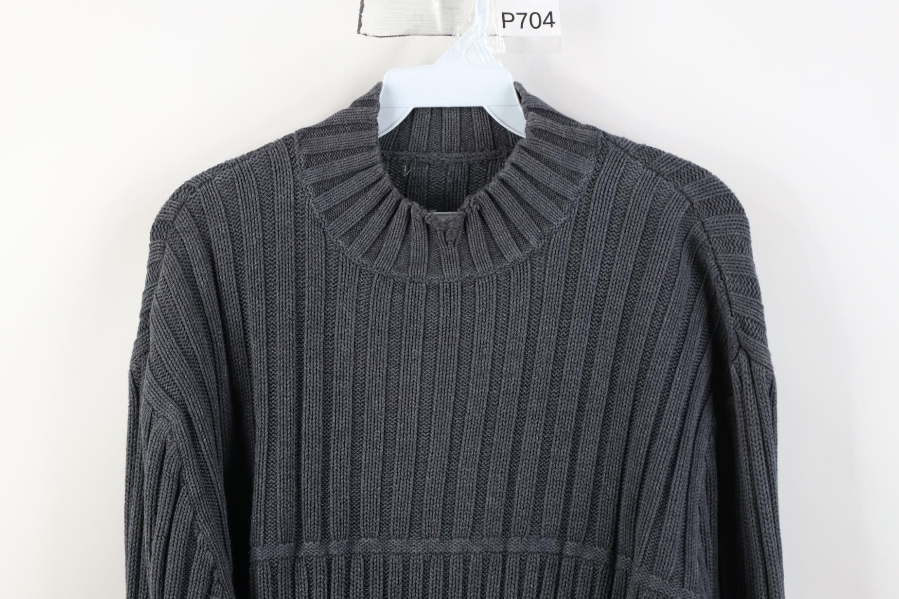 Vintage Vintage 90s Y2K Streetwear Ribbed Knit Mock Neck Sweater Size US M / EU 48-50 / 2 - 2 Thumbnail