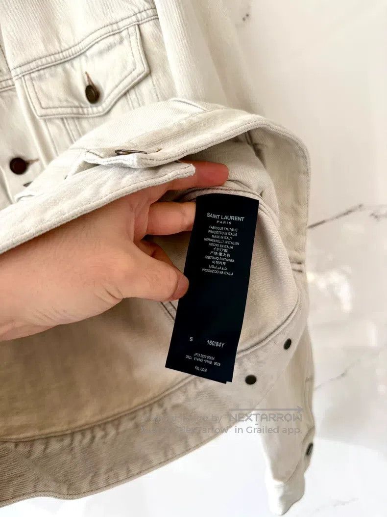 Saint Laurent Paris Saint Laurent Paris Off-White Denim Jacket Size US S / EU 44-46 / 1 - 5 Thumbnail